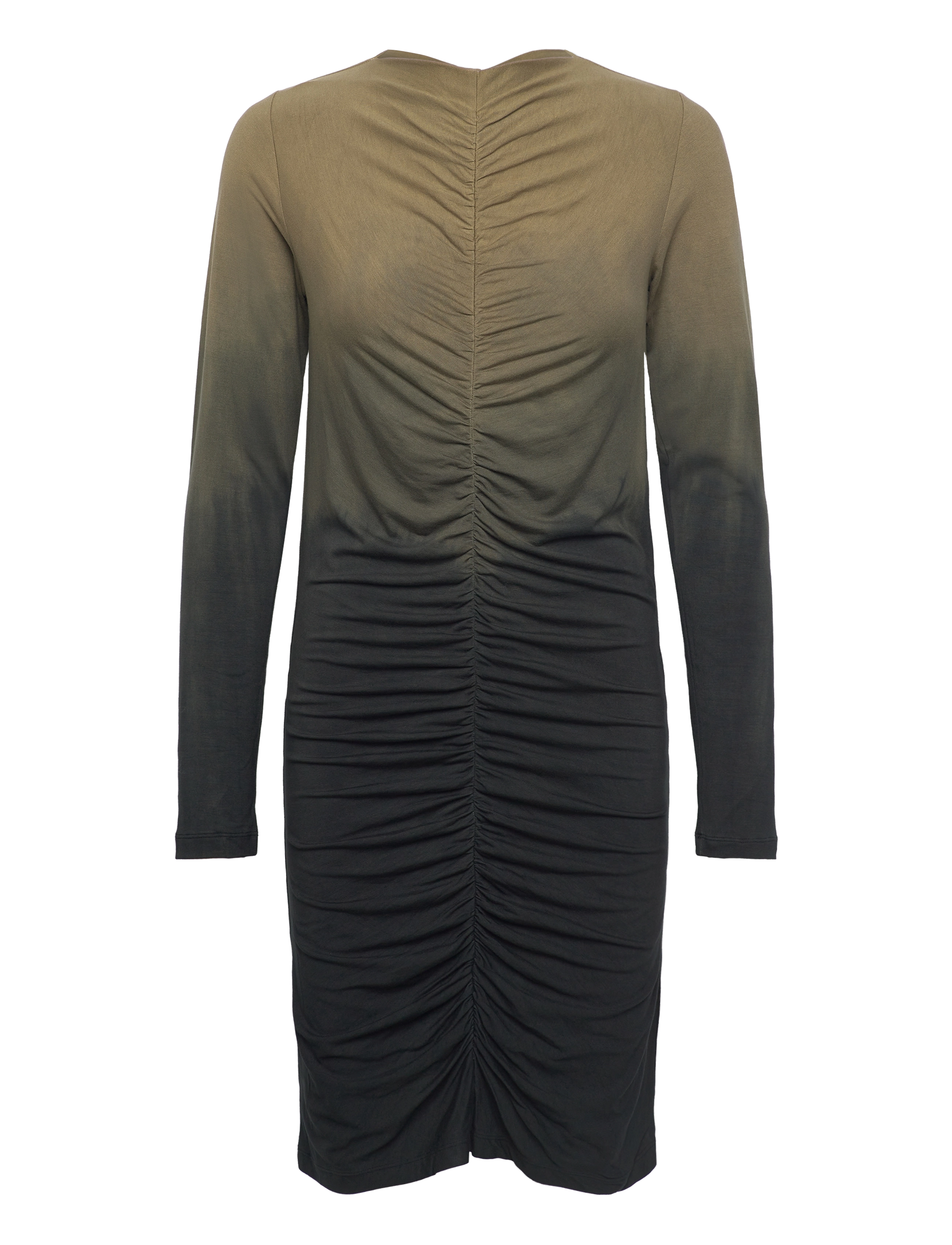 RABENS SALONER Flow Gather Kurz Kleid - Isja Khaki - S - Damen