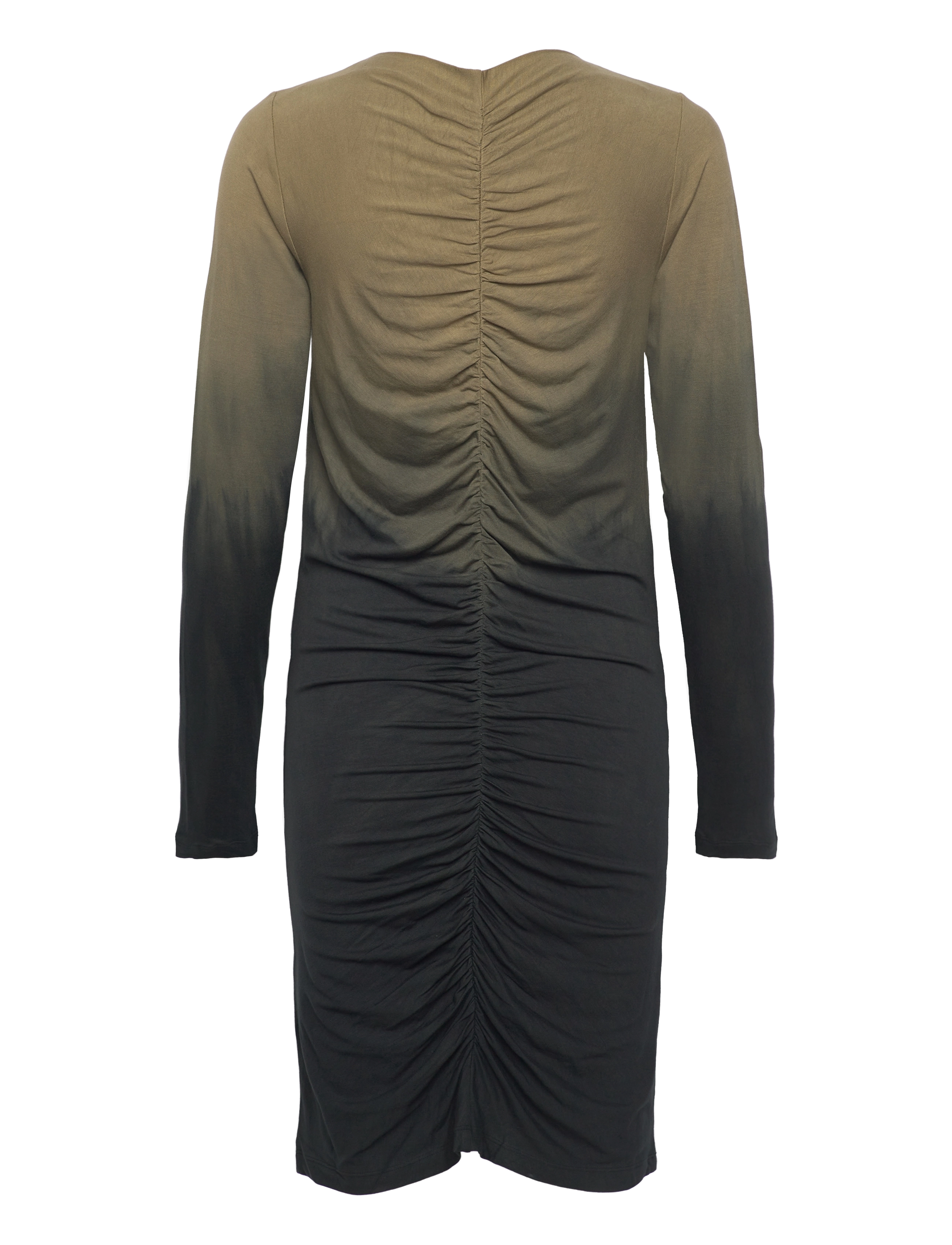 Rabens Saloner - Flow gather short dress - Isja - t-shirtkjoler - army combo - 1