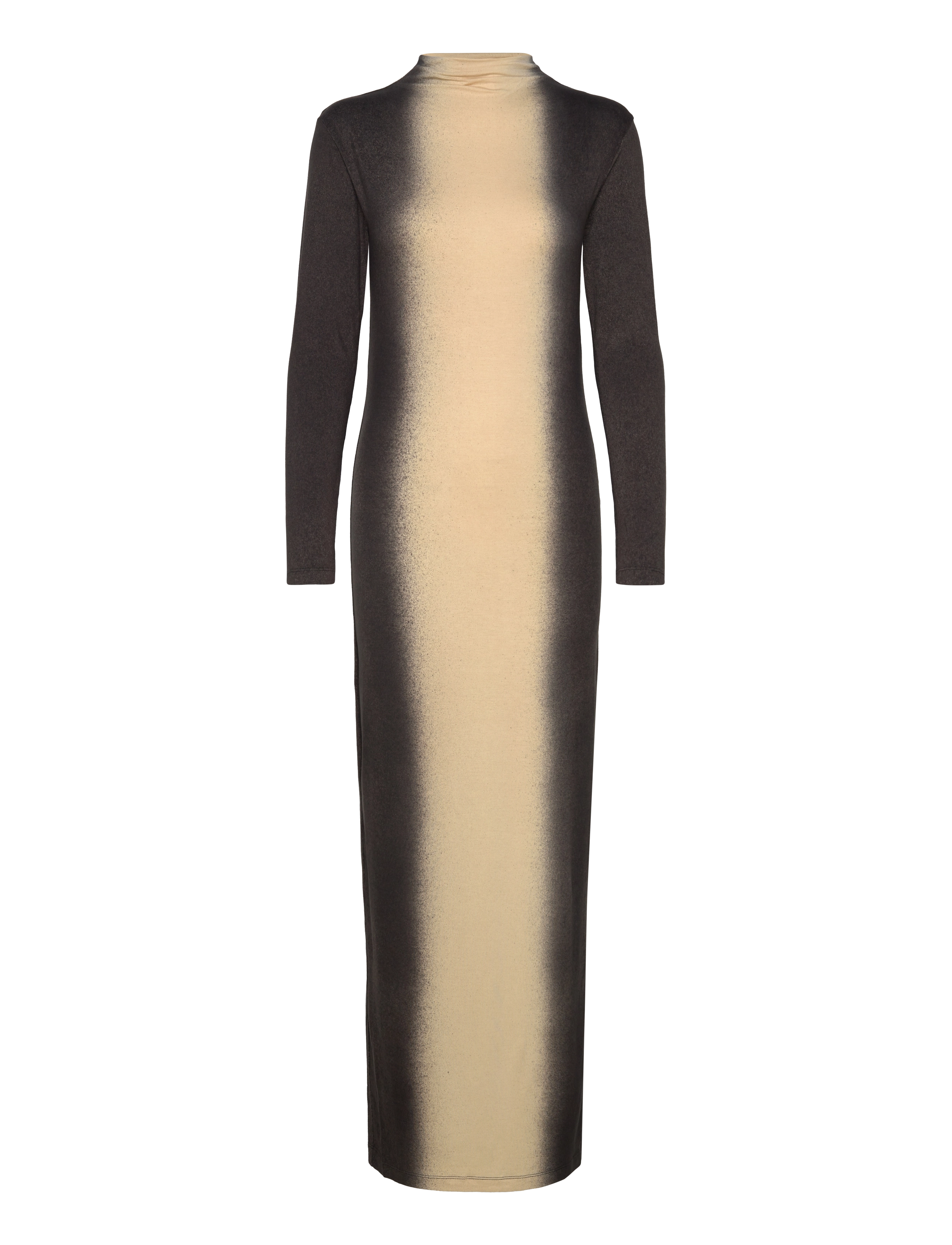 RABENS SALONER Graffiti Long Jersey Kleid - Lykka Beige - XS - Damen