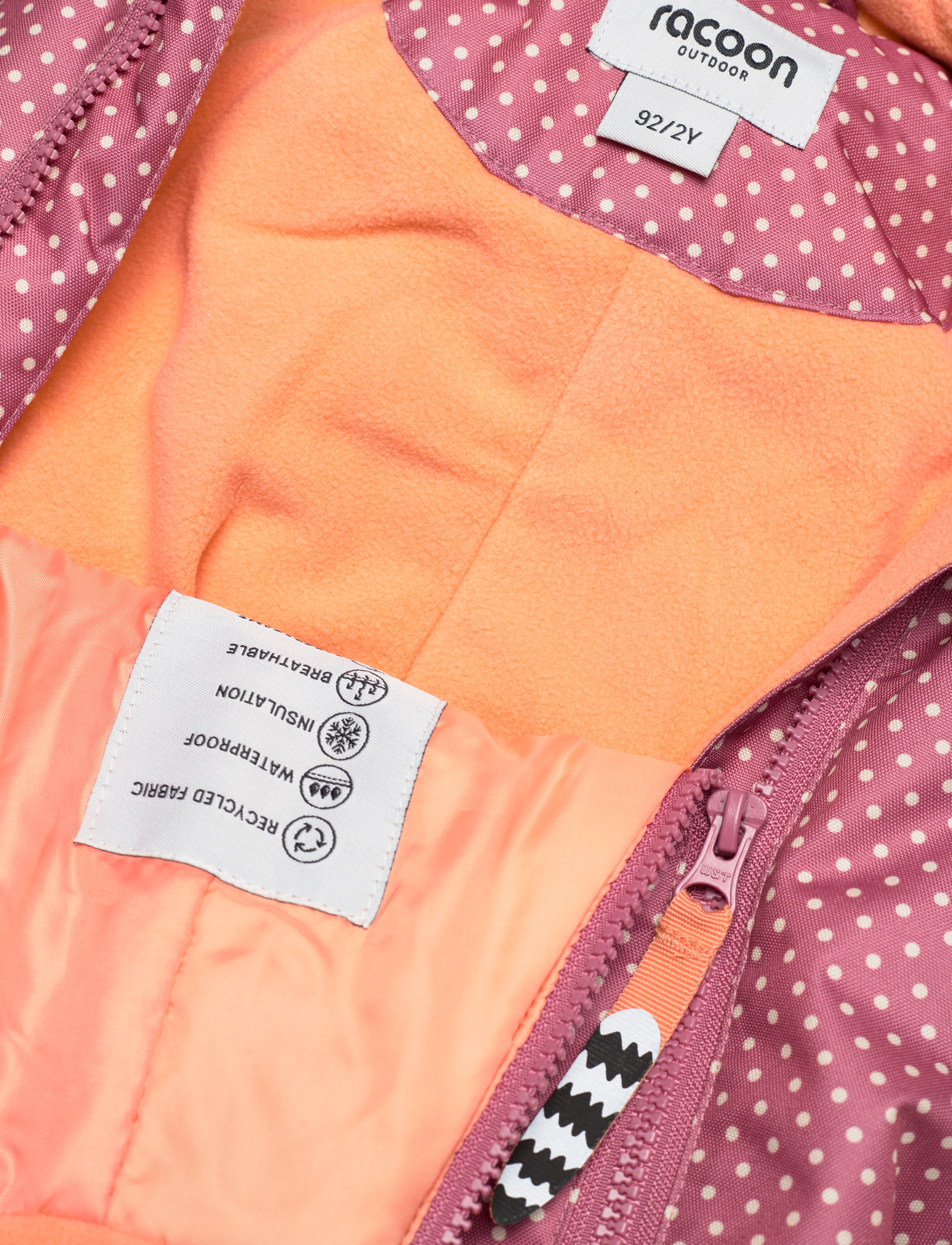Racoon - Lamont Snowsuit - rose wine dot - 5