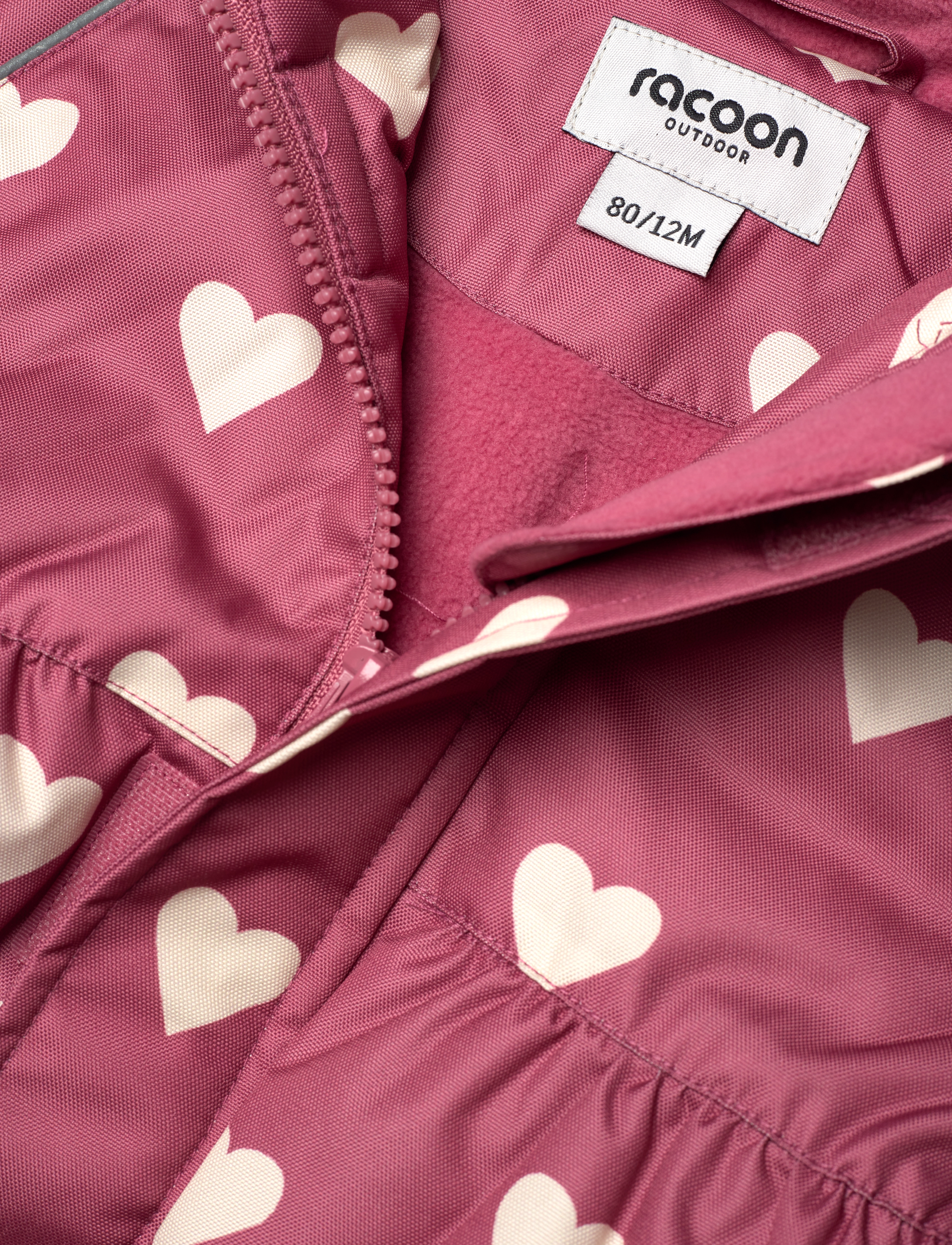 Racoon - Vista Winter Jacket - rose wine heart - 5