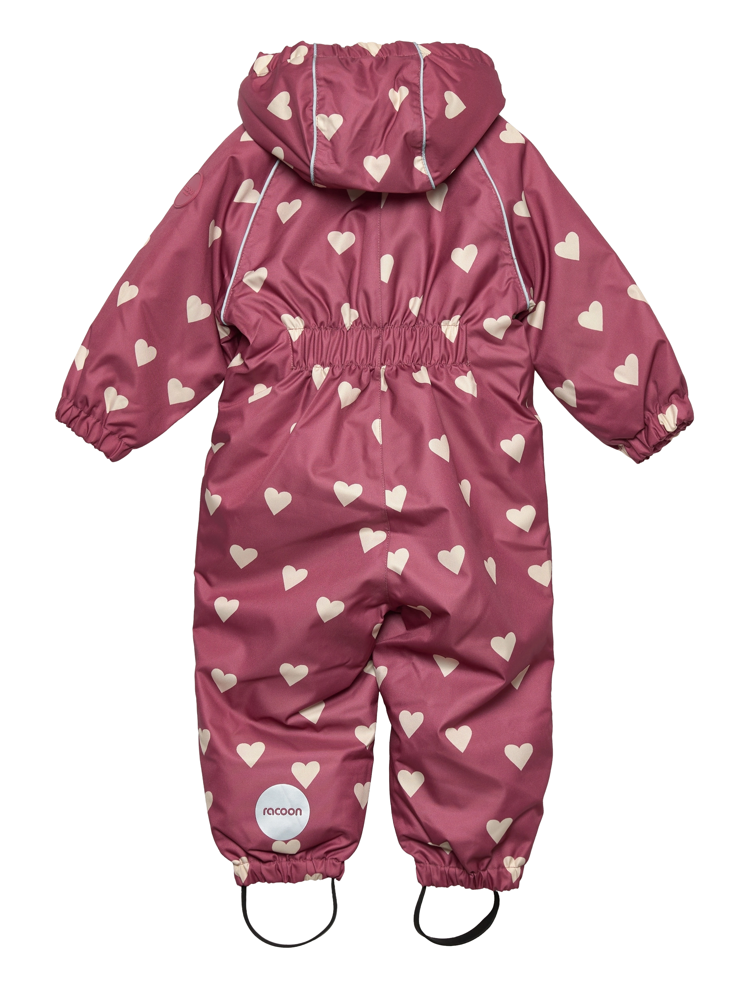 Racoon - Vacaville Snowsuit - rose wine heart - 1