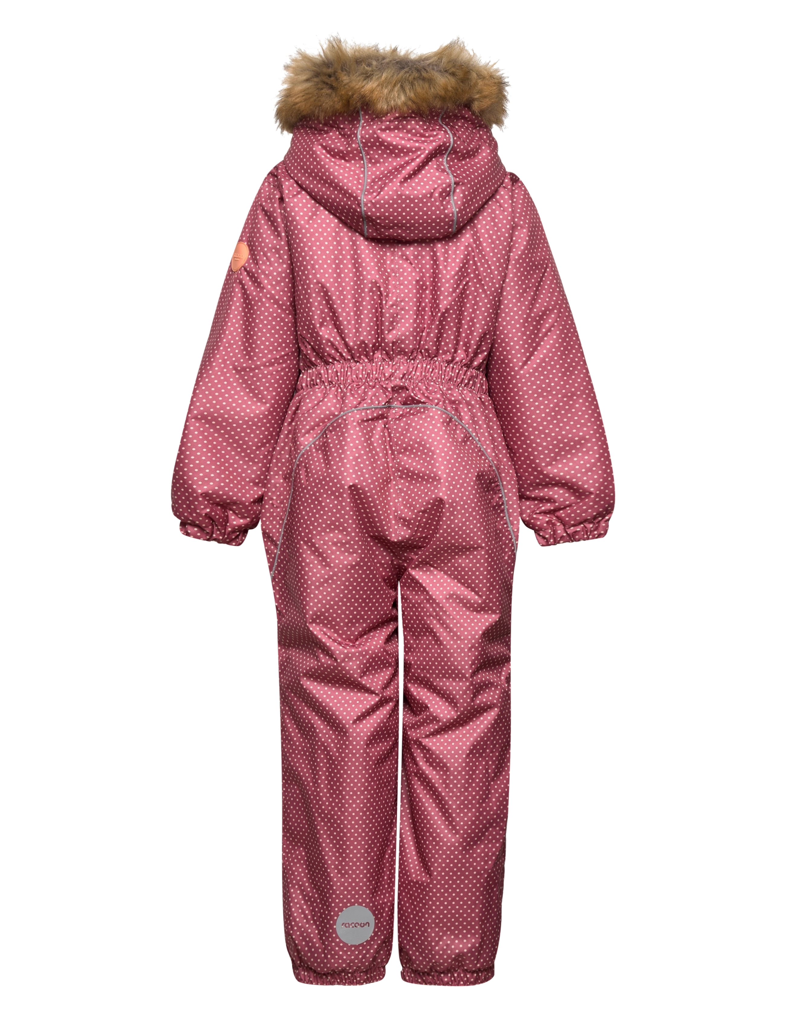 Racoon - Tuson Snowsuit - rose wine dot - 2