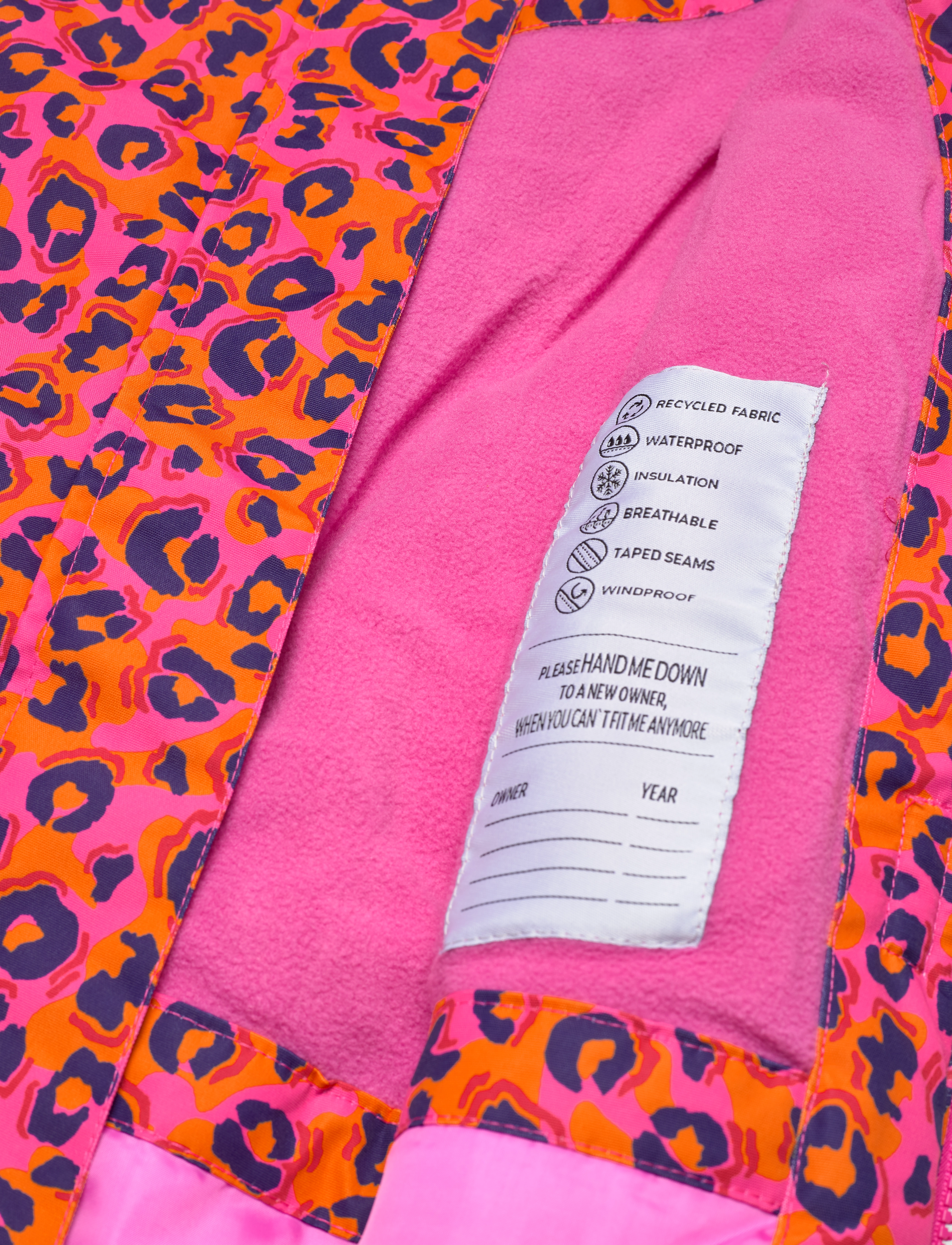 Racoon - Phoenix Winter Jacket - fuchsia rose animal - 4
