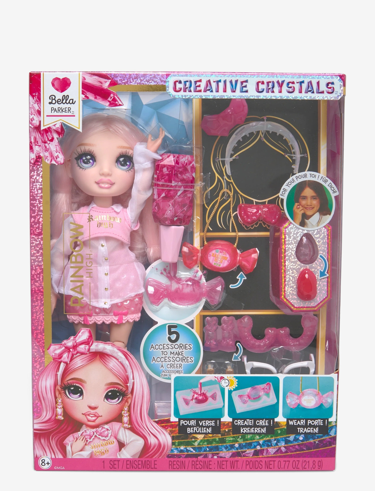 Rainbow High - RAINBOW HIGH Creative Crystals Fashion Doll- Bella - dukker - multicolor - 0