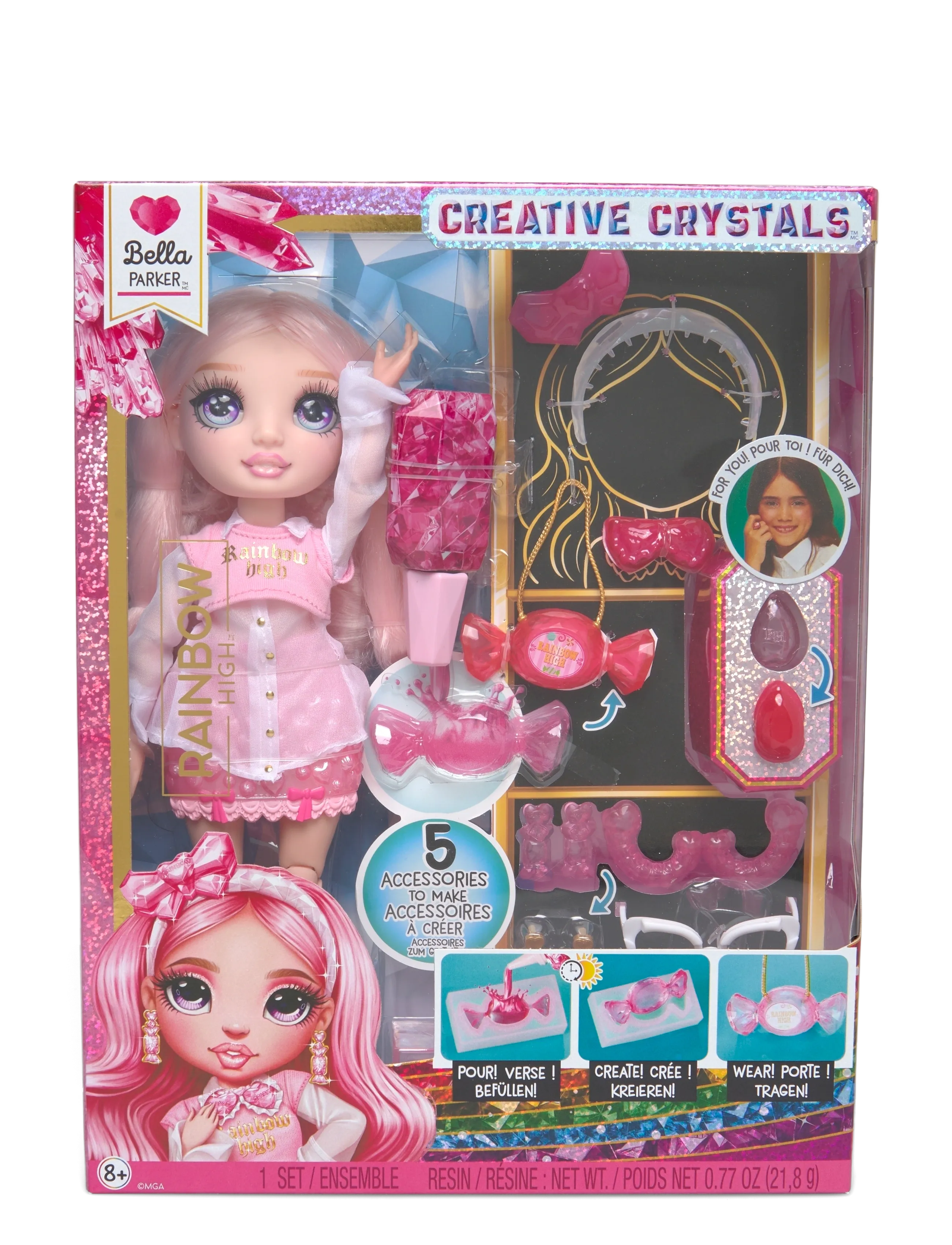 Rainbow High RAINBOW HIGH Creative Crystals Fashion Doll- Bella - Vis alt - MULTICOLOR / pink/rose