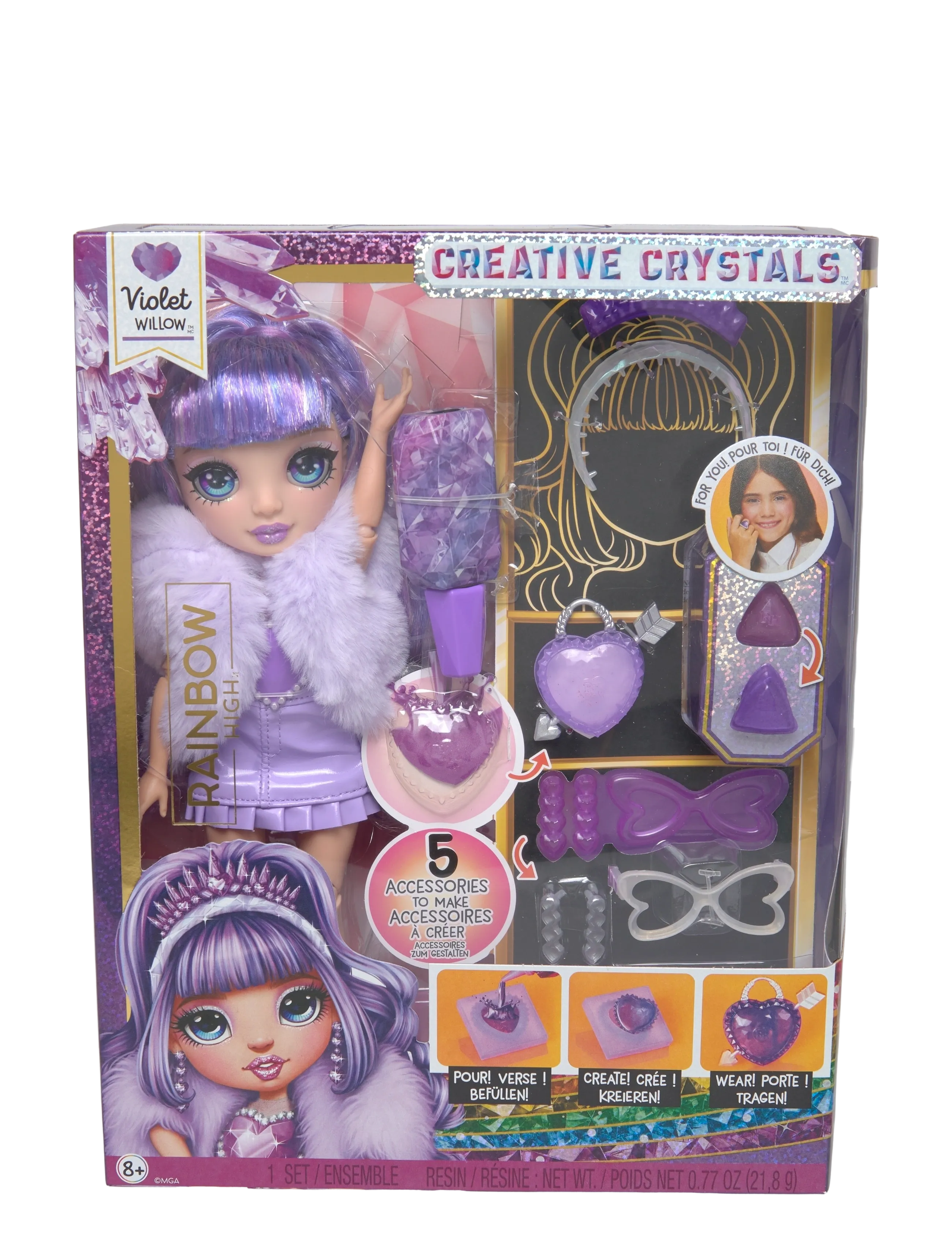 Rainbow High RAINBOW HIGH Creative Crystals Fashion Doll- Violet - Leksaker - MULTICOLOR / multi