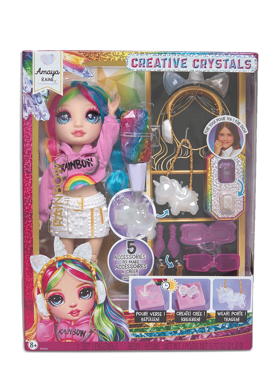 Rainbow High - RAINBOW HIGH Creative Crystals Fashion Doll- Amaya - dúkkur - multicolor - 0
