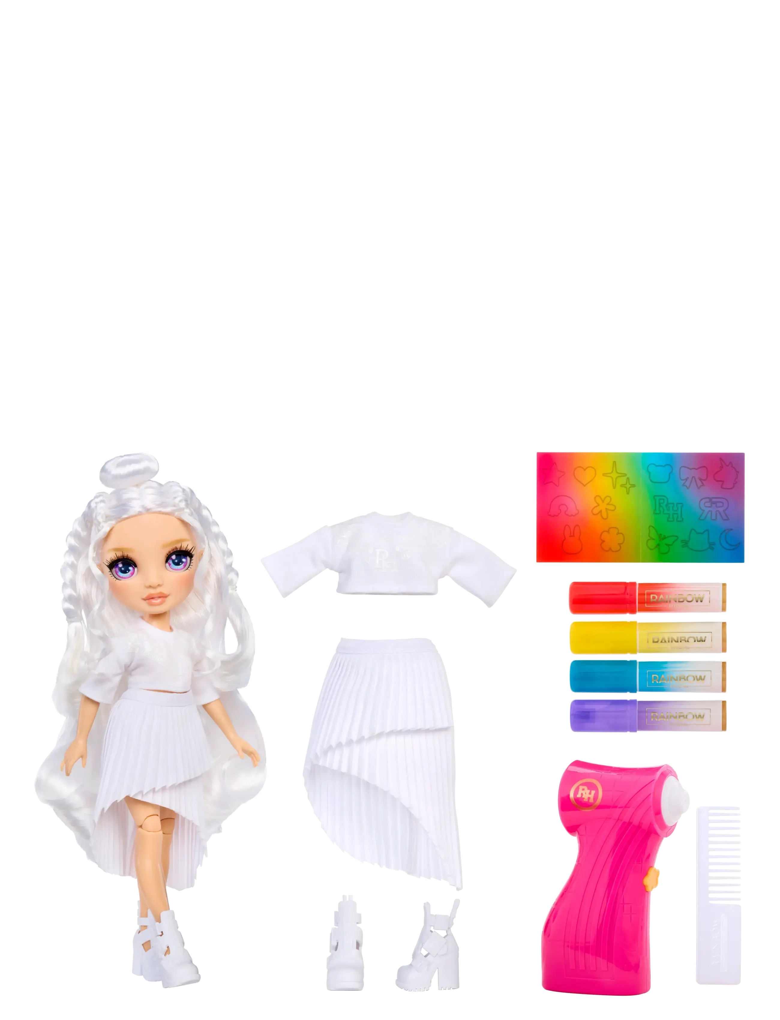 Rainbow High RAINBOW HIGH Air Brush & Create Fashion Dolls Purple Eyes - Joululahjat - MULTICOLOR / white