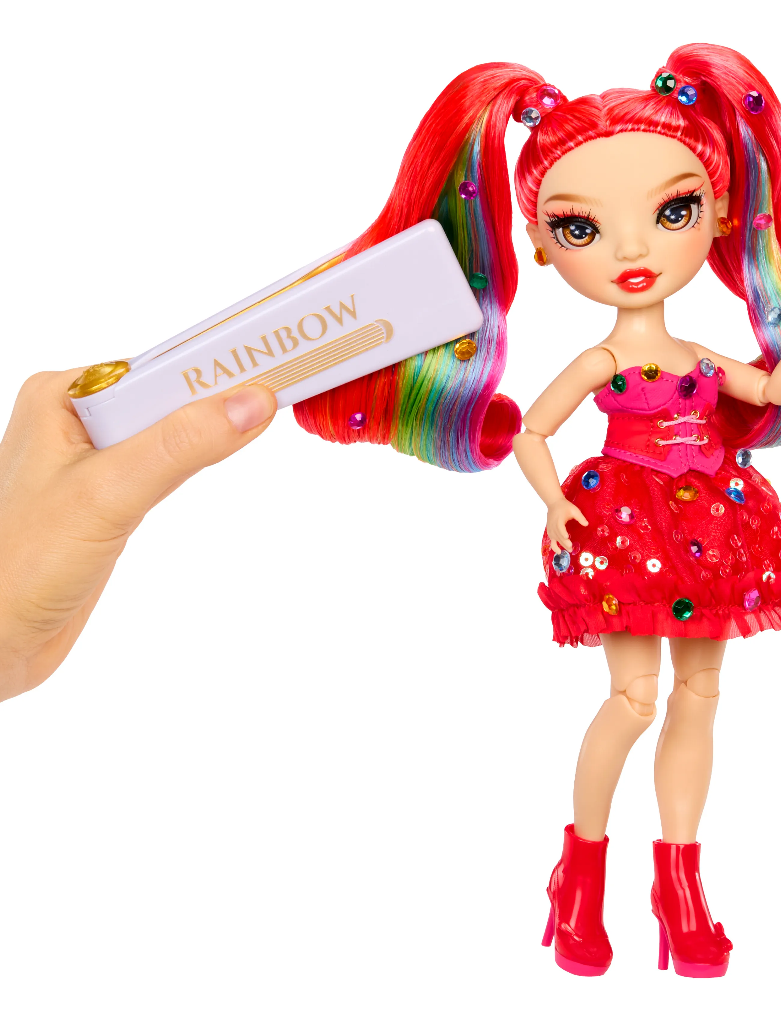 Rainbow High Be Dazzling Fashion Dolls- Red Vivienne Rouge, Børn, Dolls, Rød, Str: ONE SIZE