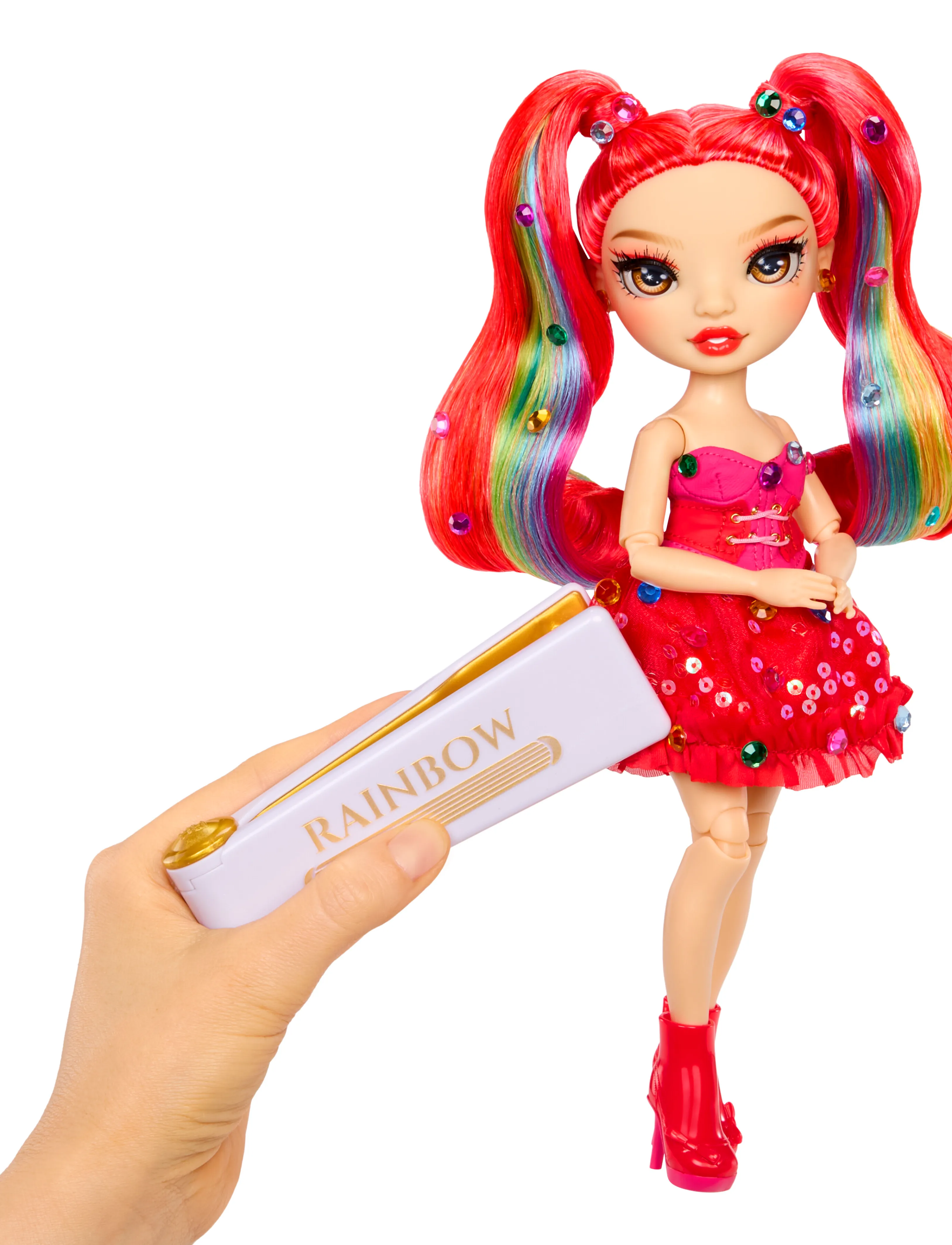 Rainbow High - RAINBOW HIGH Be Dazzling Fashion Dolls- Red - Vivienne Rouge - dukker - multicolor - 4