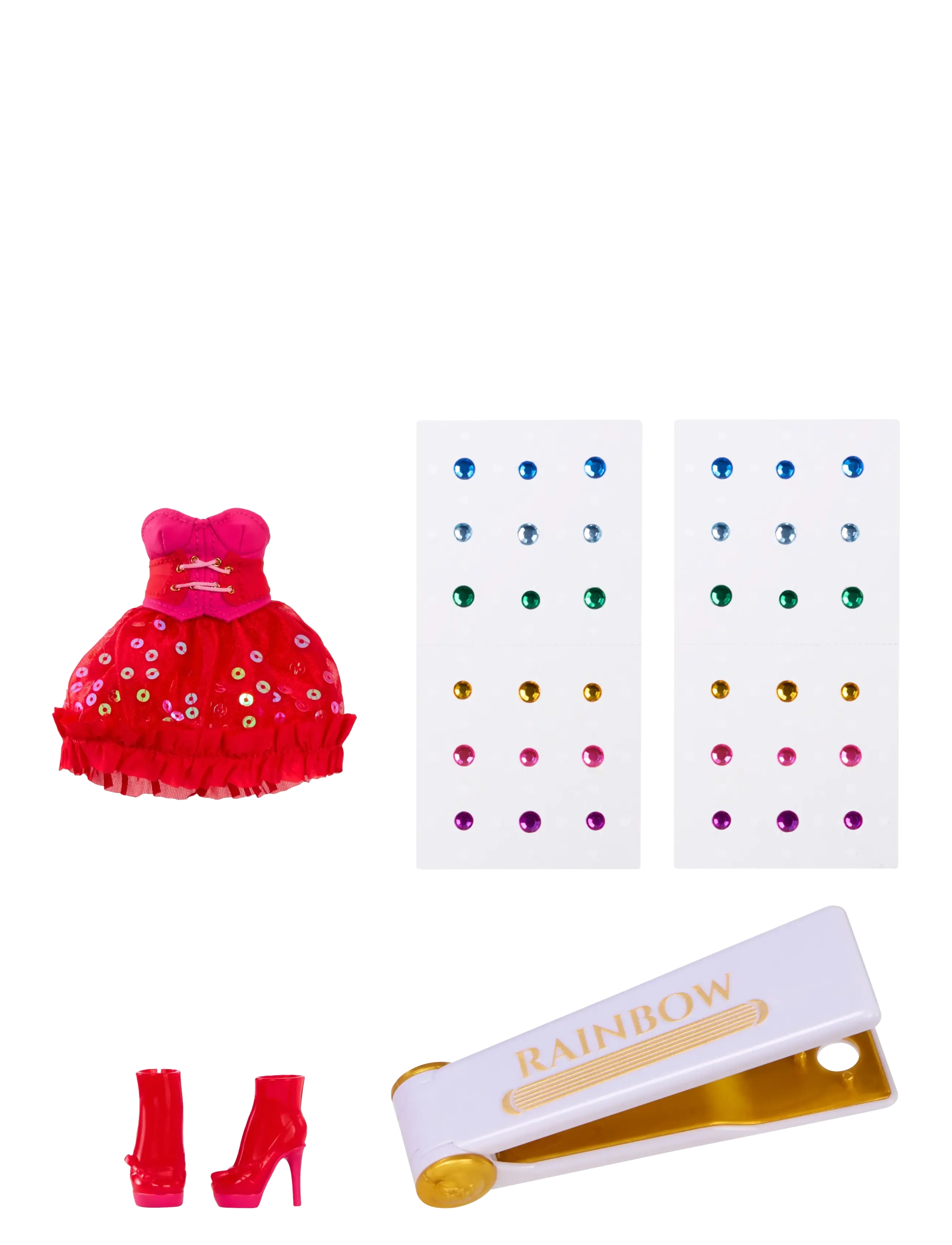 Rainbow High - RAINBOW HIGH Be Dazzling Fashion Dolls- Red - Vivienne Rouge - dukker - multicolor - 2