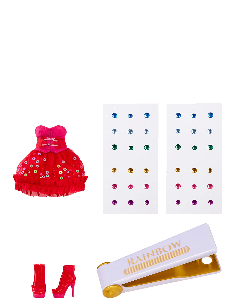Rainbow High - RAINBOW HIGH Be Dazzling Fashion Dolls- Red - Vivienne Rouge - dukker - multicolor - 2