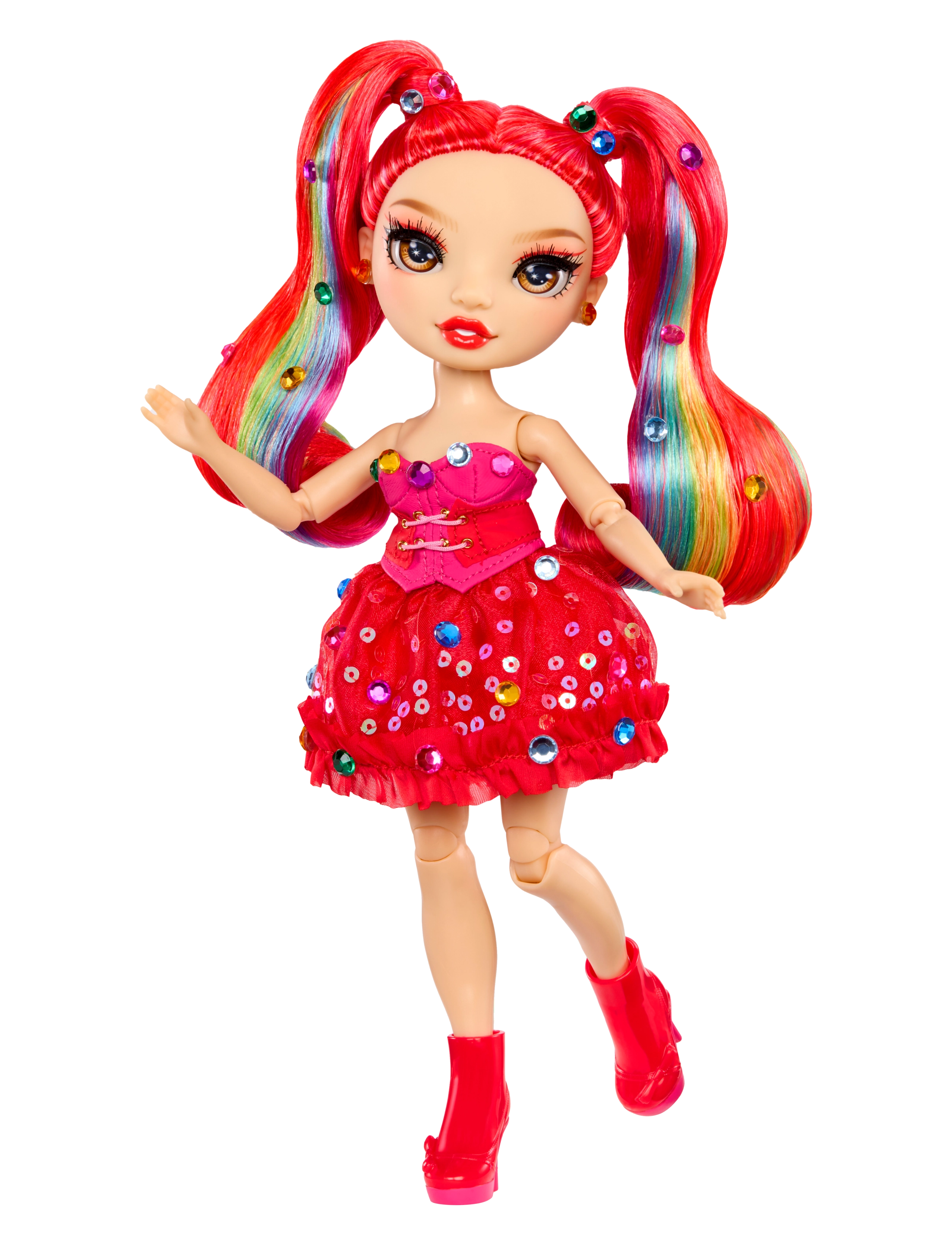 Rainbow High - RAINBOW HIGH Be Dazzling Fashion Dolls- Red - Vivienne Rouge - dukker - multicolor - 3