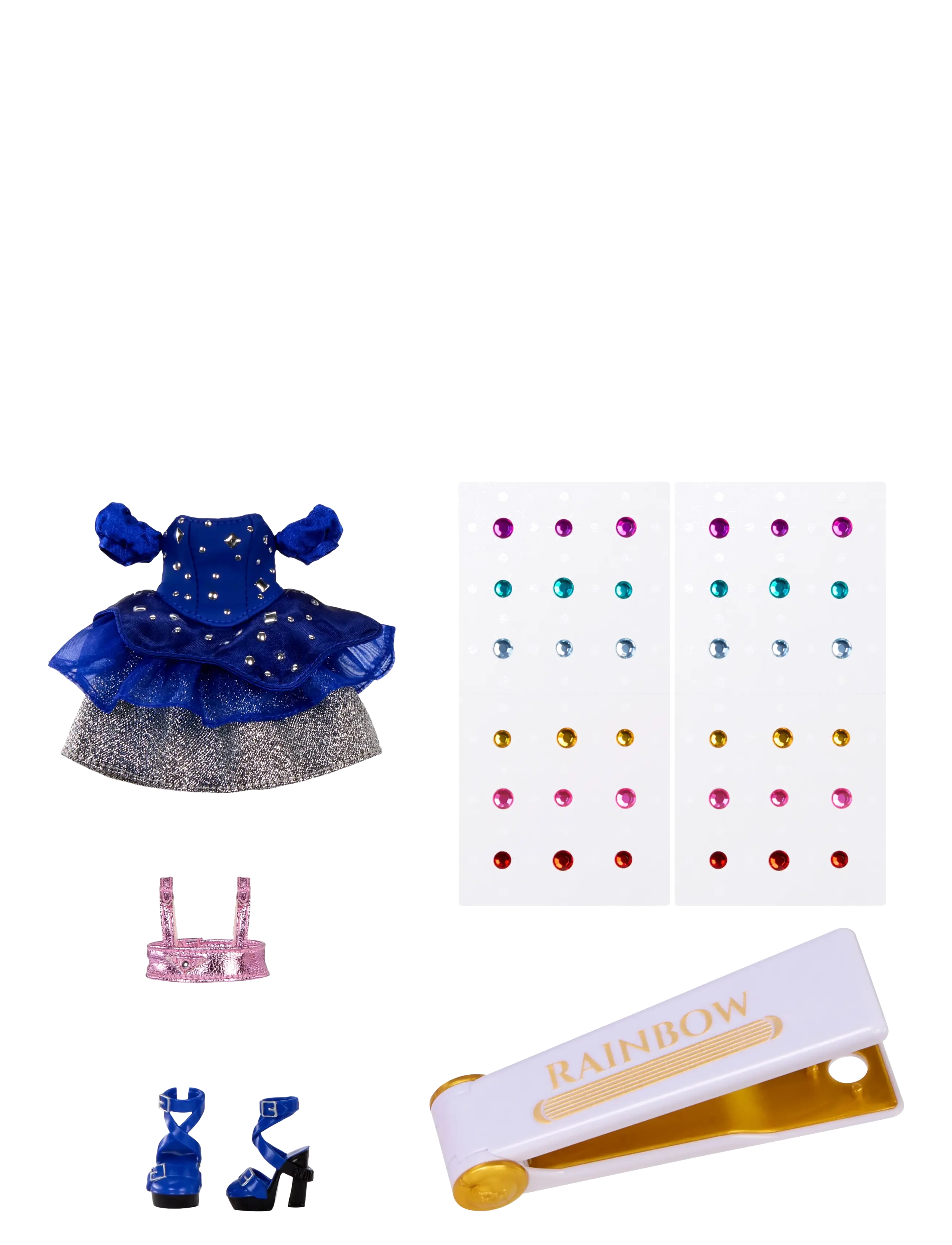 Rainbow High - RAINBOW HIGH Be Dazzling Fashion Dolls- Blue - Genevieve Bleue - dukker - multicolor - 1