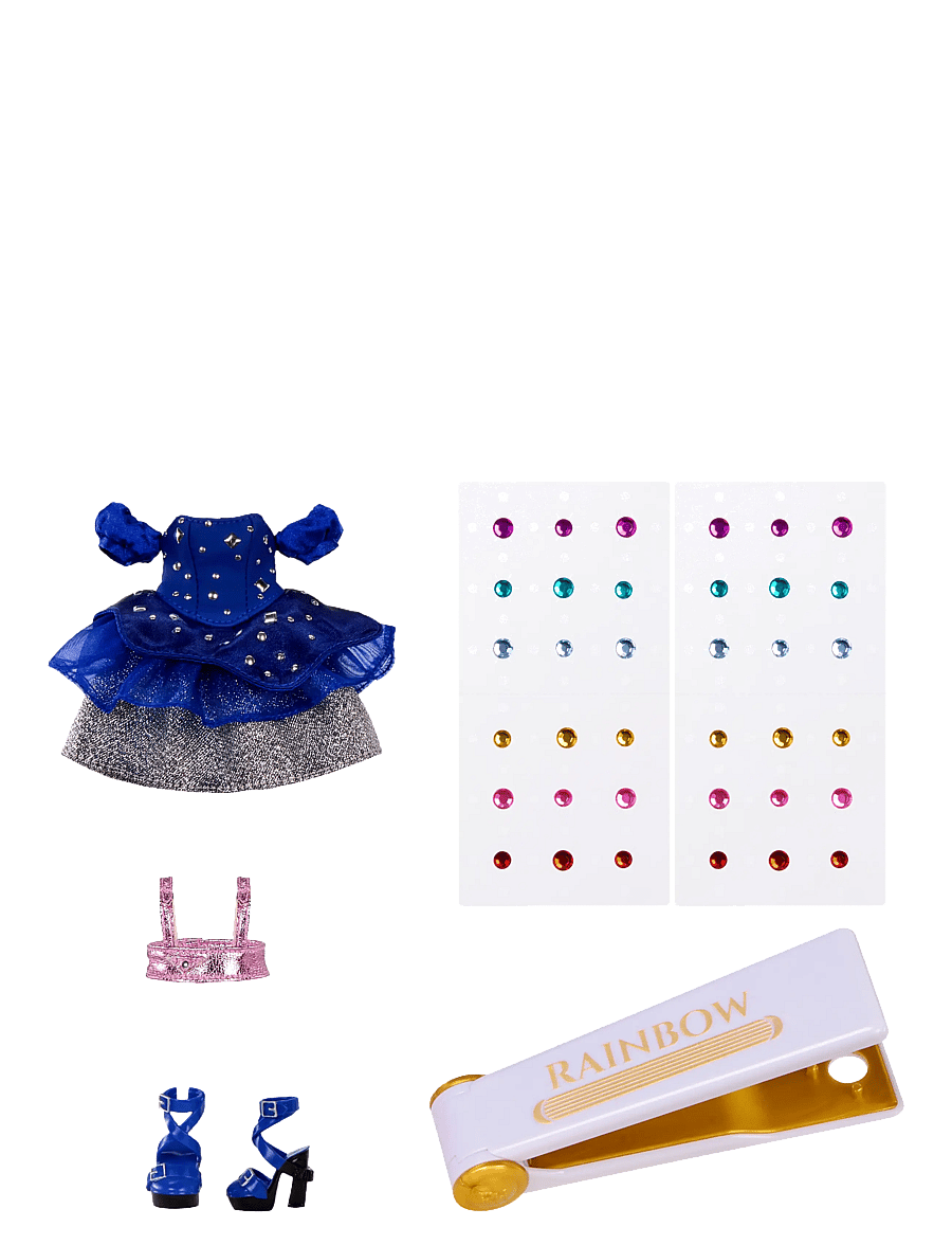 Rainbow High - RAINBOW HIGH Be Dazzling Fashion Dolls- Blue - Genevieve Bleue - dukker - multicolor - 1