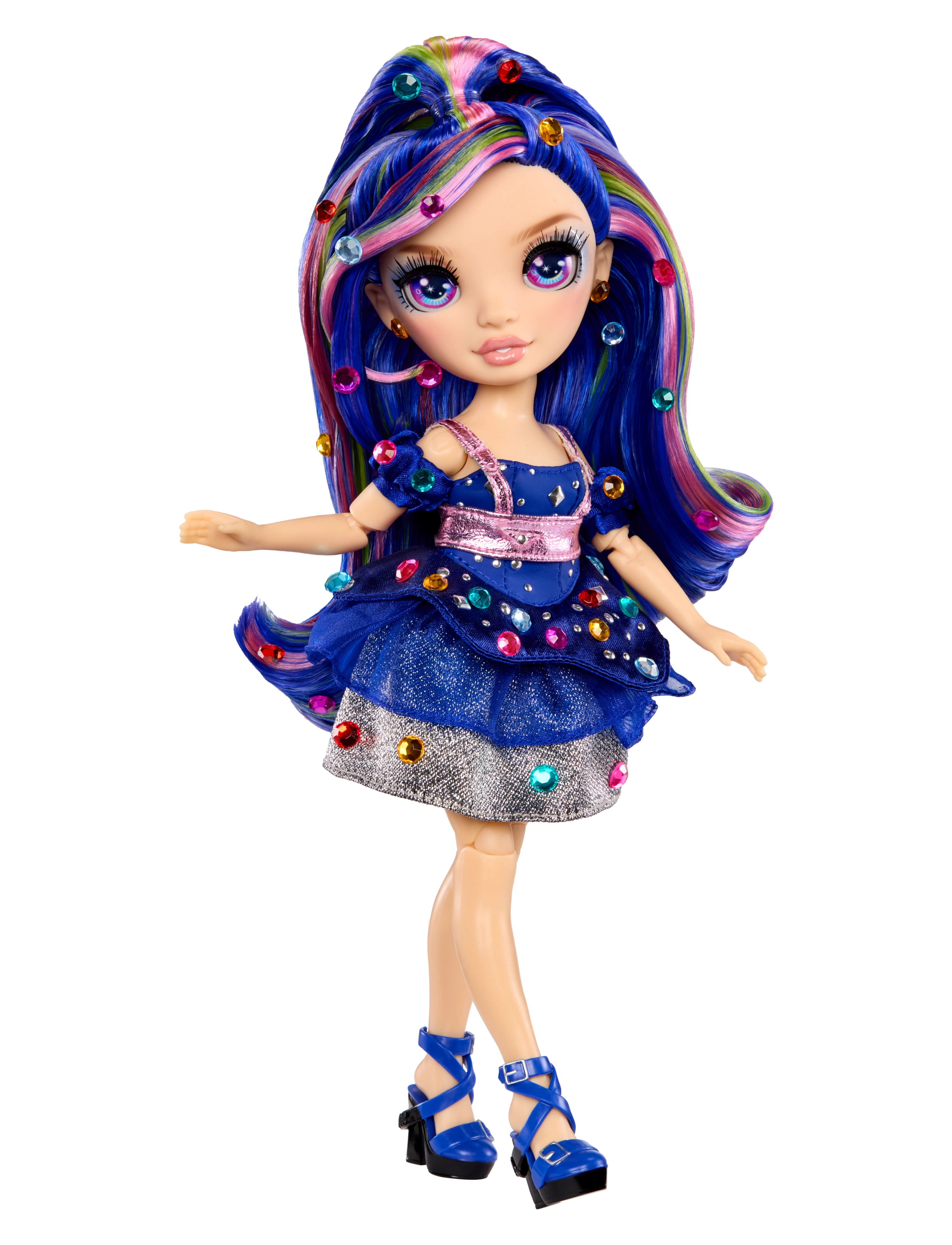 Rainbow High - RAINBOW HIGH Be Dazzling Fashion Dolls- Blue - Genevieve Bleue - dukker - multicolor - 2