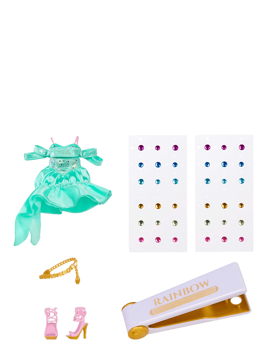 Rainbow High - RAINBOW HIGH Be Dazzling Fashion Dolls- Teal - Celine Turquise - dockor - multicolor - 1