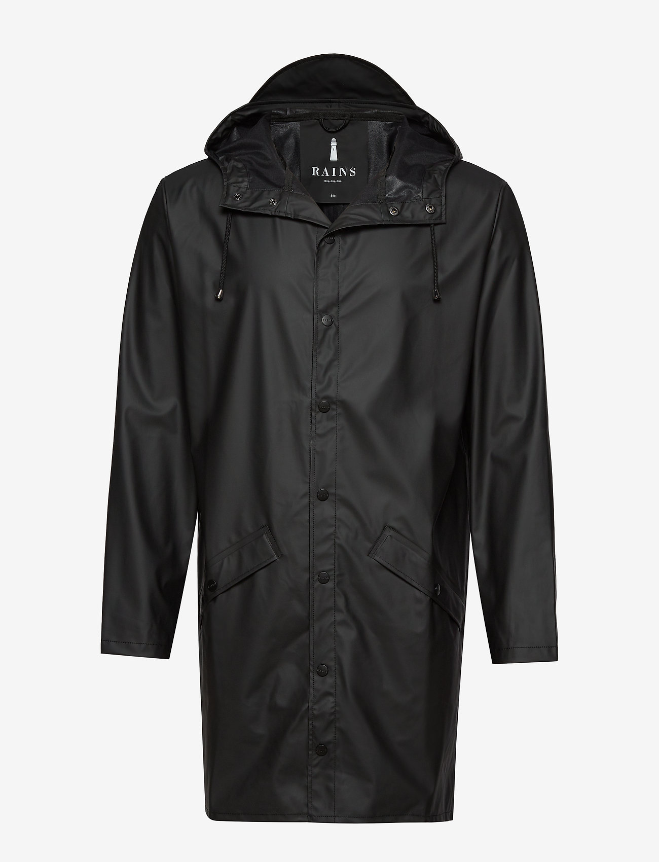 Rains - Long Jacket - regnjakker - 01 black - 1