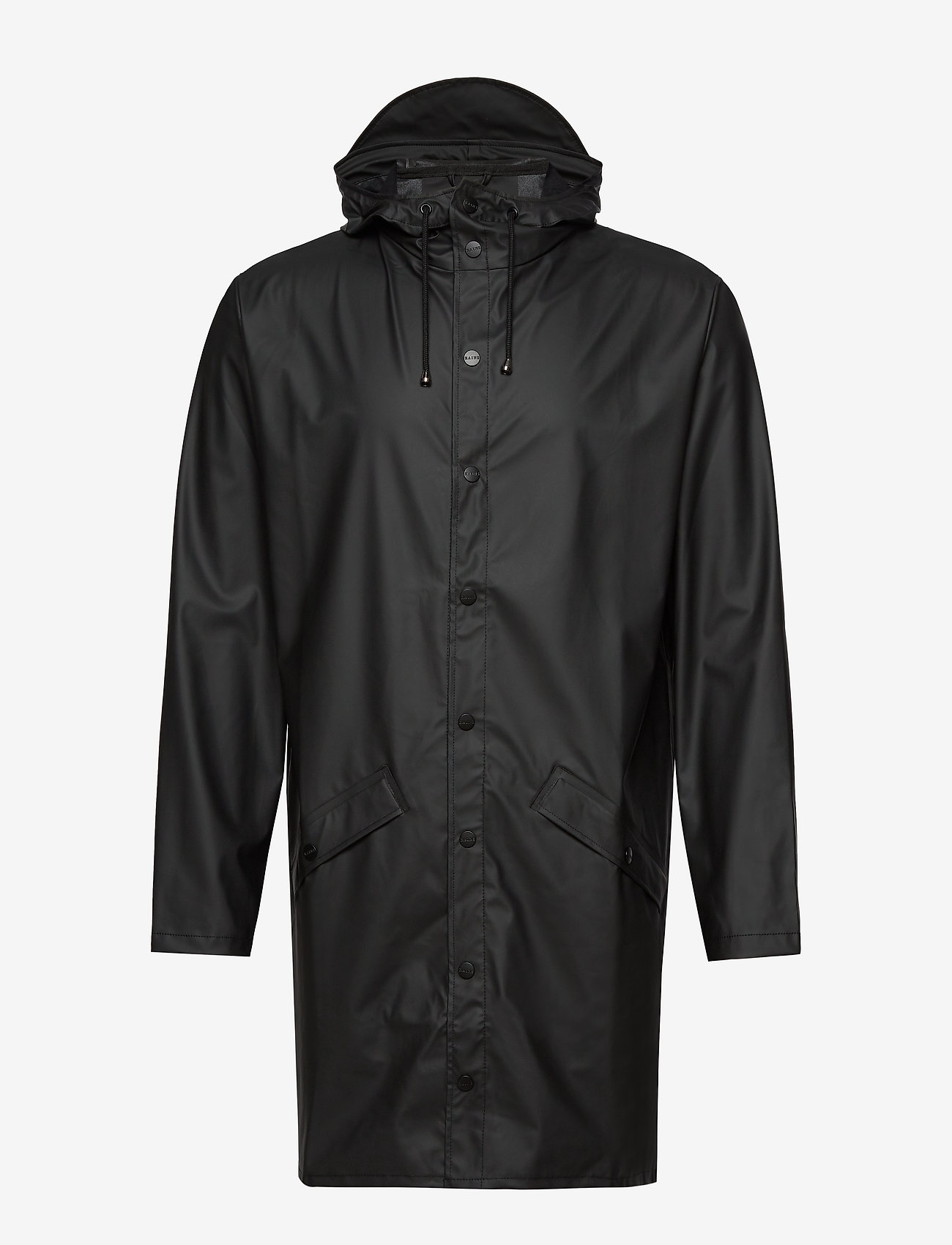 Rains - Long Jacket W3 - regnjackor - 01 black - 2