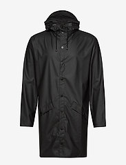 Rains - Long Jacket W3 - regnjackor - 01 black - 2