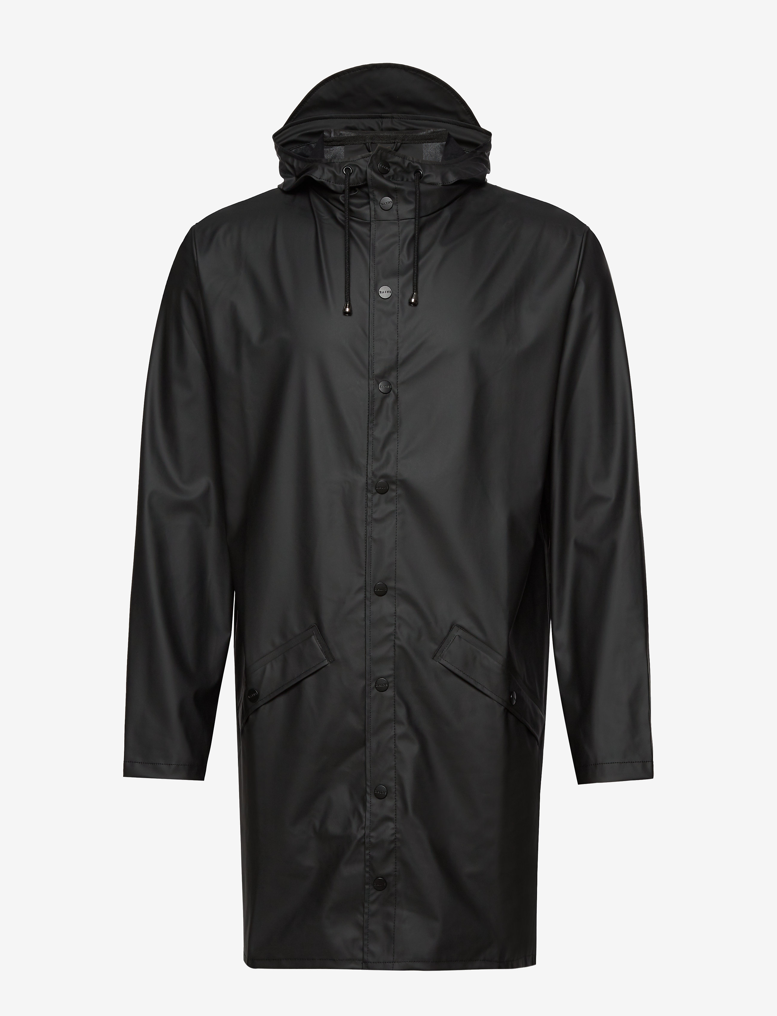 Rains - Long Jacket W3 - lietusmēteļi - 01 black - 2