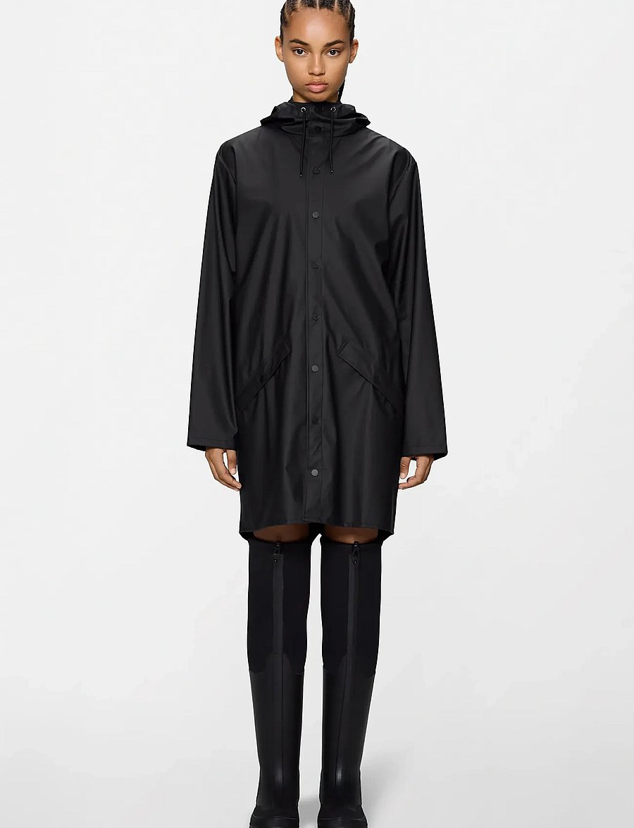 Rains - Long Jacket W3 - regenmäntel - 01 black - 0