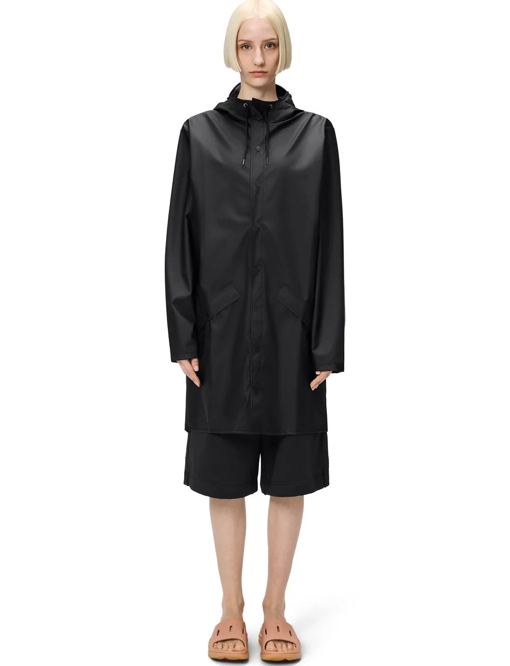 Rains - Long Jacket W3 - regnjackor - 01 black - 4