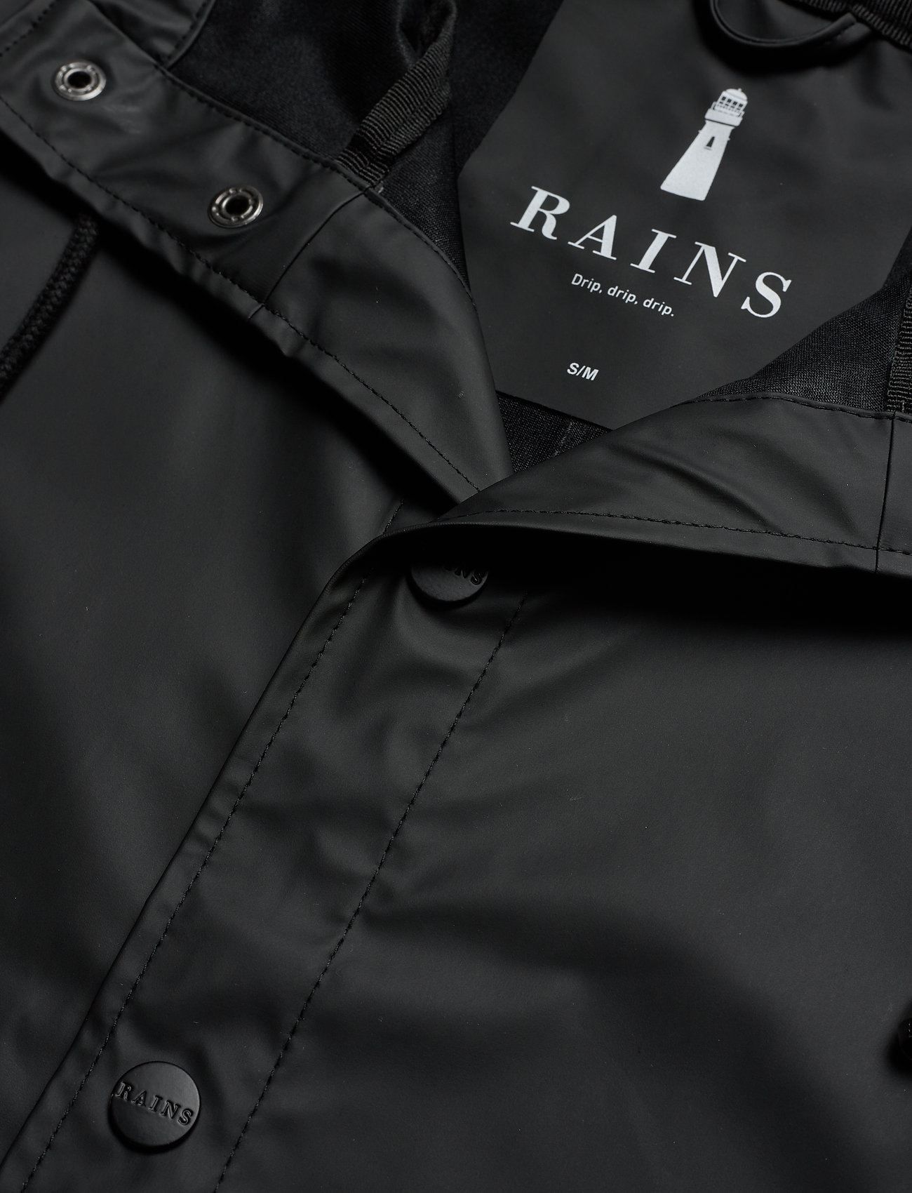 Rains - Long Jacket W3 - regnjackor - 01 black - 5