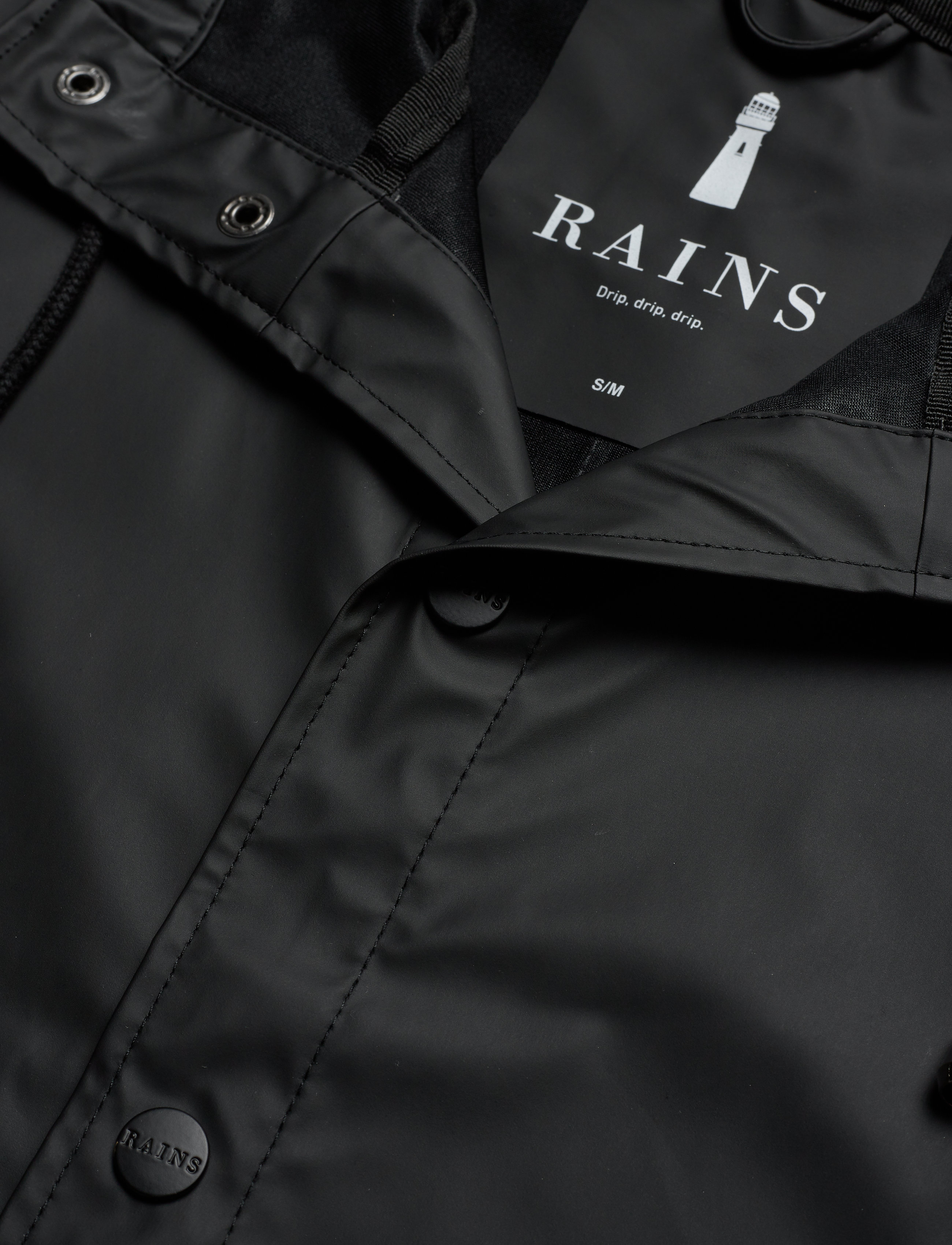 Rains - Long Jacket - jackets - 01 black - 5