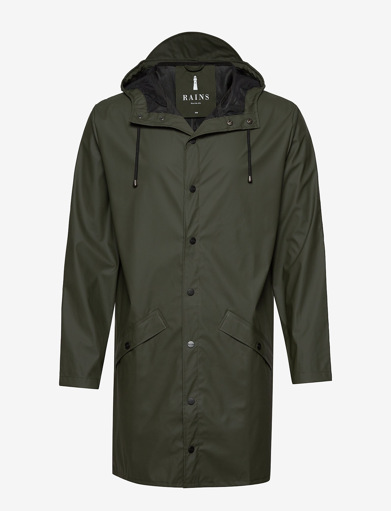 Rains - Long Jacket W3 - raincoats - 03 green - 1
