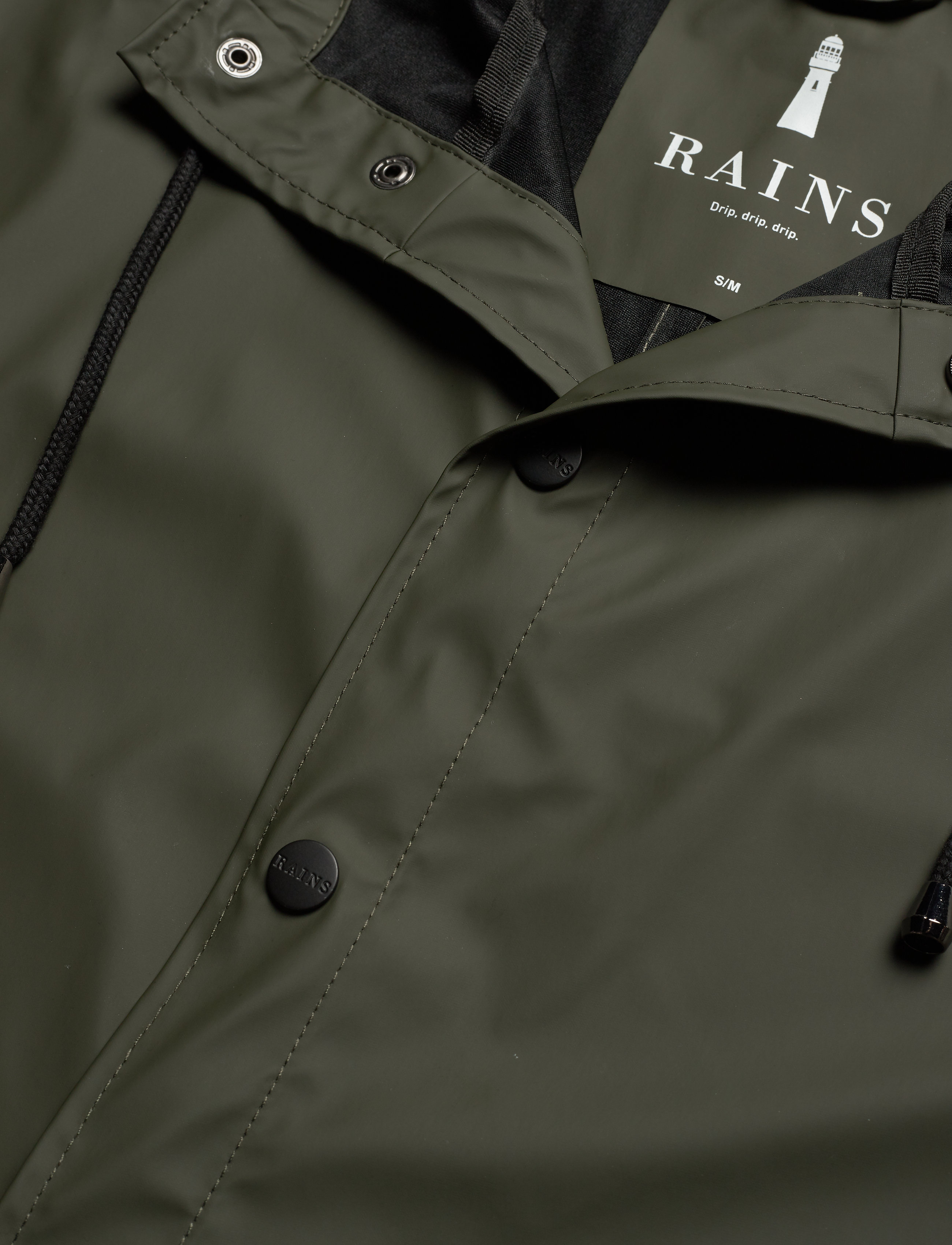 Rains - Long Jacket W3 - rain jackets - 03 green - 5