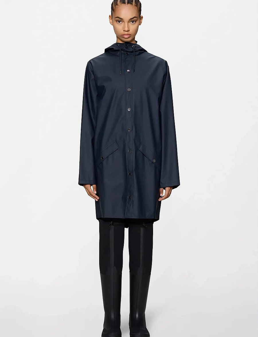 Rains - Long Jacket W3 - rain jackets - 47 navy - 0