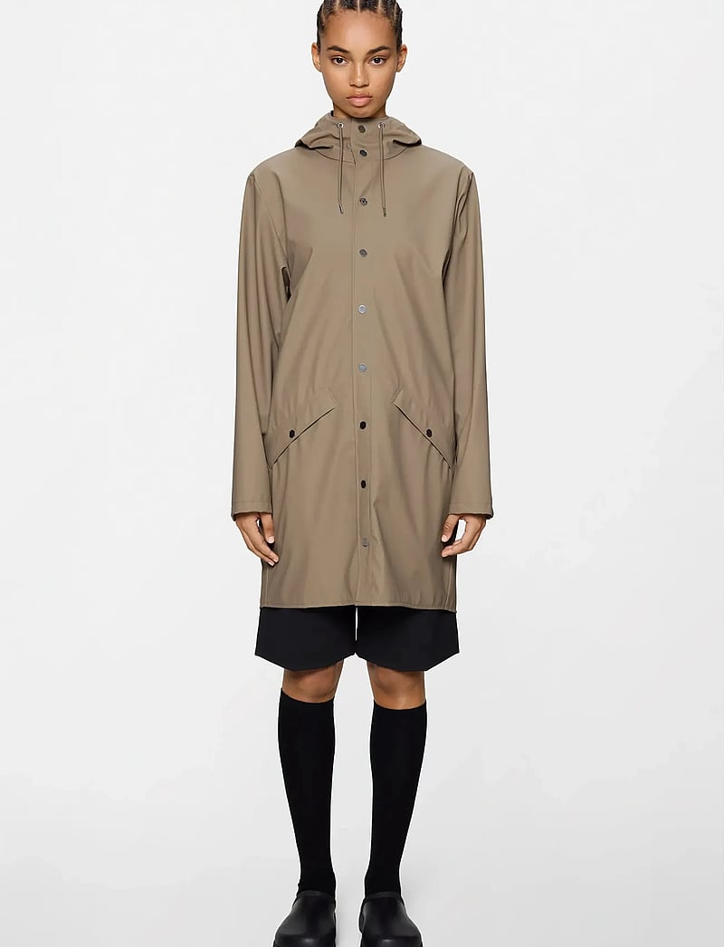 Rains - Long Jacket W3 - regnjackor - beige - 0