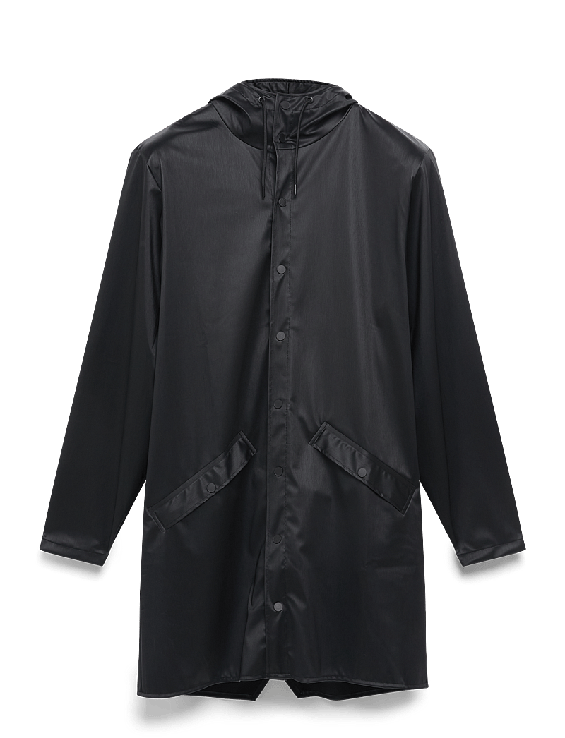 Rains - Long Jacket W3 - regenmäntel - black grain - 1