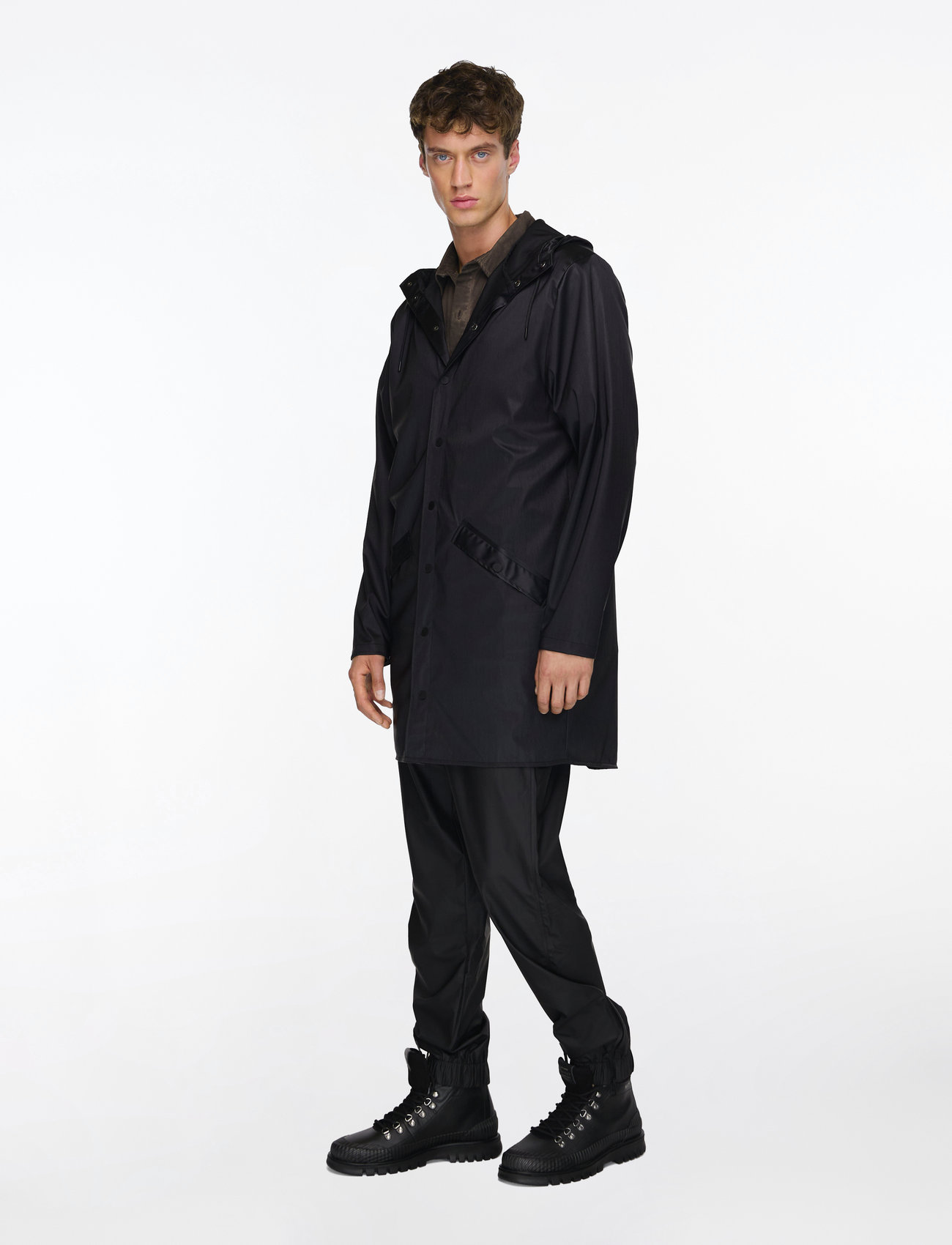 Rains - Long Jacket W3 - regnjackor - black grain - 3