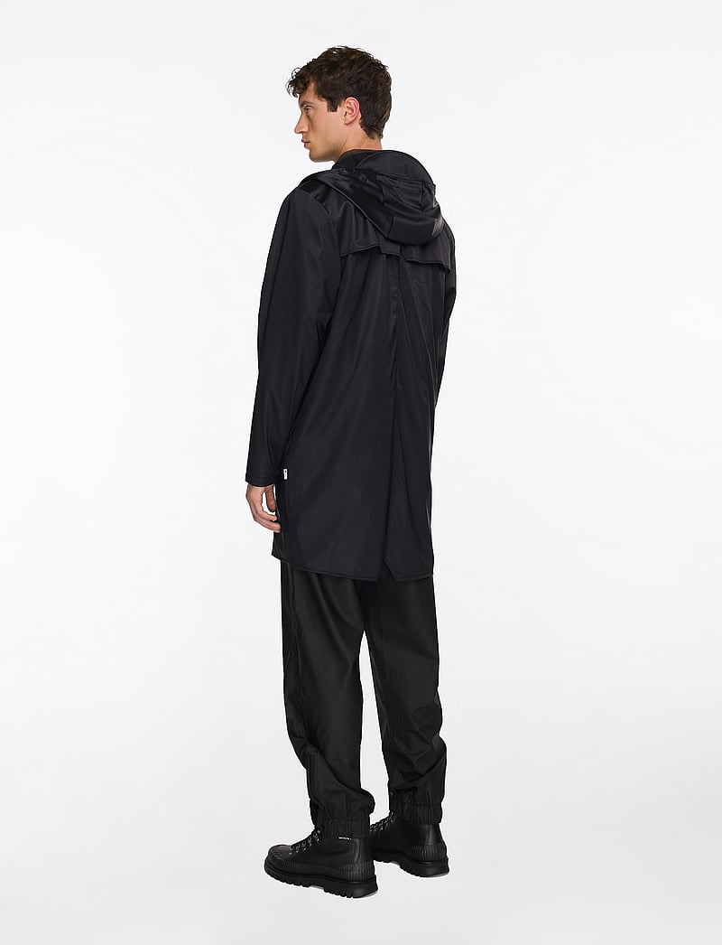 Rains - Long Jacket W3 - regenmäntel - black grain - 4