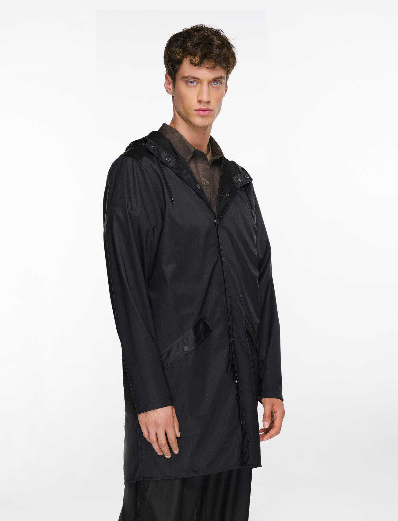 Rains - Long Jacket W3 - regnjackor - black grain - 0