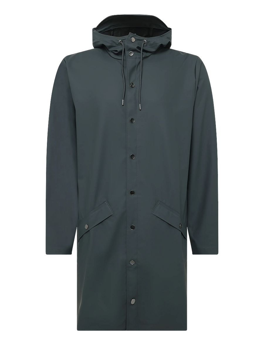 Rains - Long Jacket W3 - regenmäntel - dark grey - 0