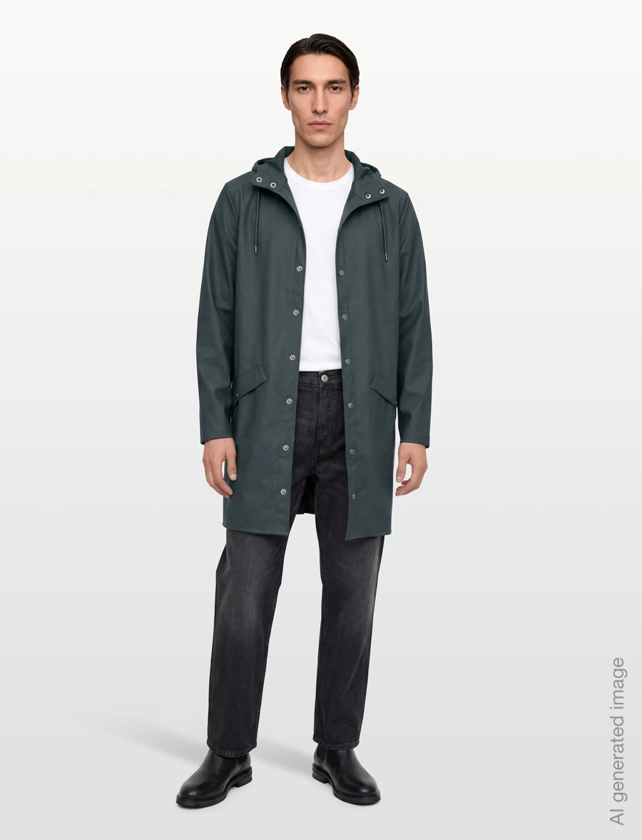 Rains - Long Jacket W3 - rain jackets - dark grey - 4