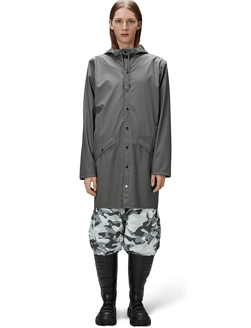 Rains - Long Jacket W3 - regenmäntel - grey - 0