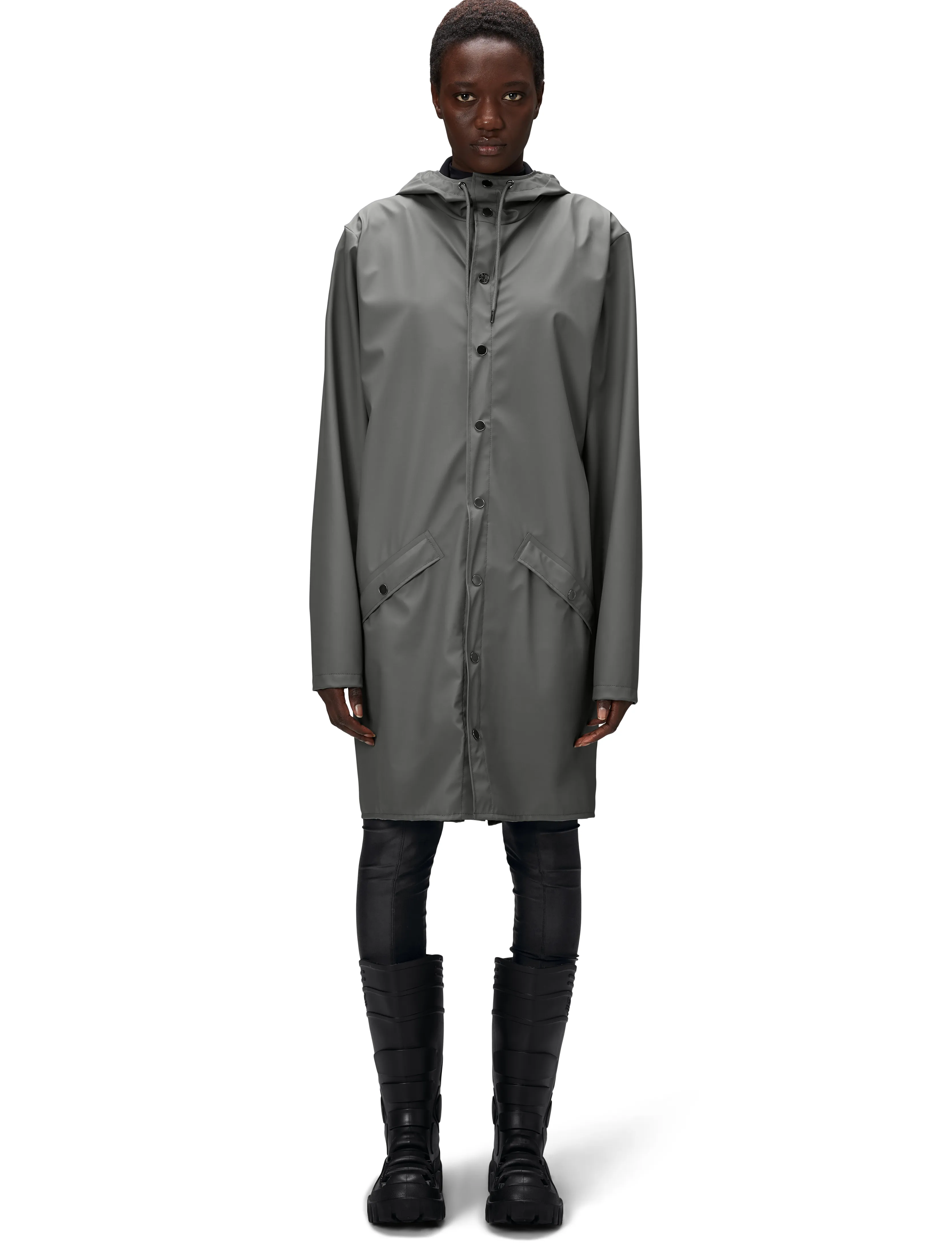 Rains - Long Jacket W3 - jackor - grey - 3