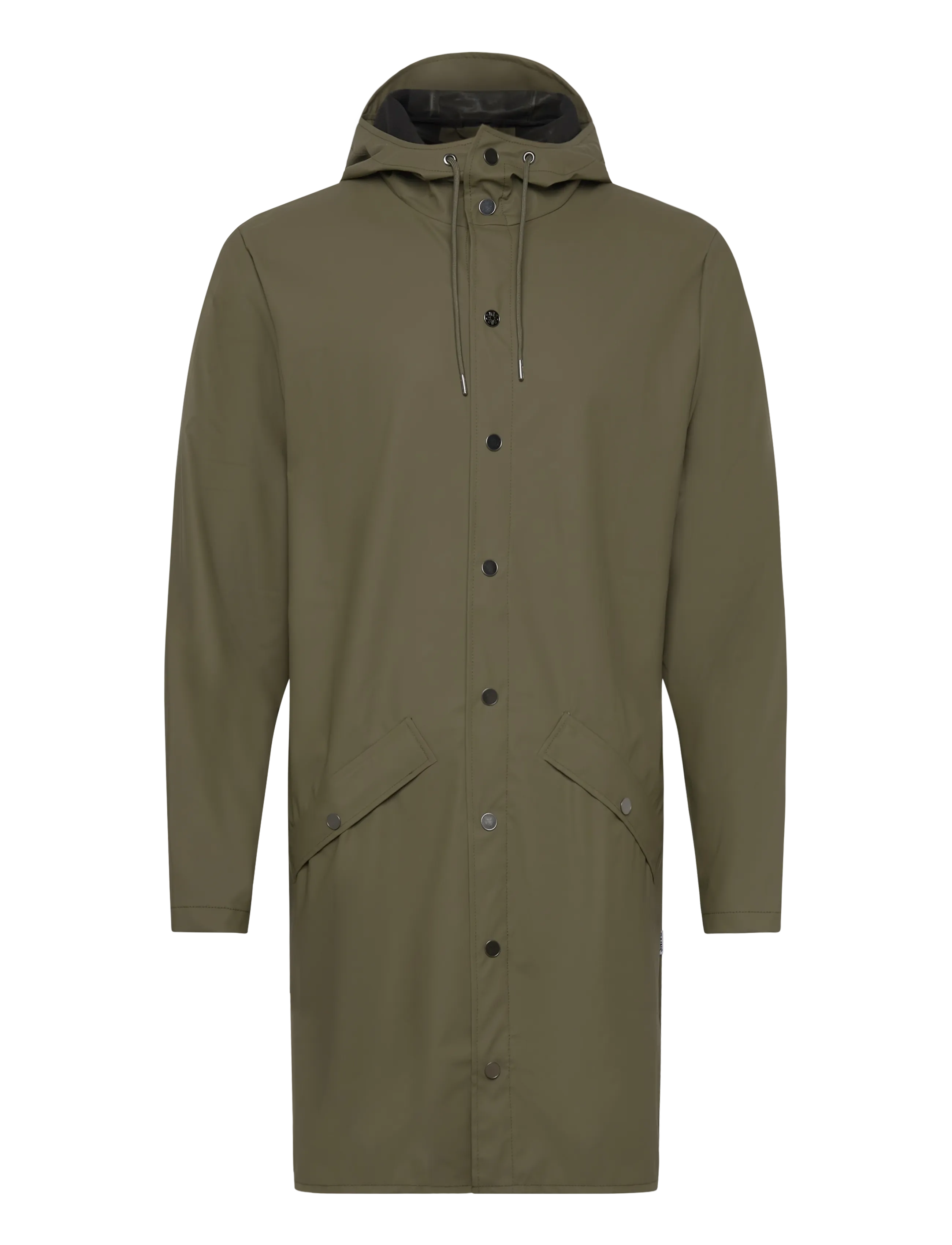 Rains Long Jacket W3, XS, Rainwear, Khakigrün - Rain Coats, Frauen
