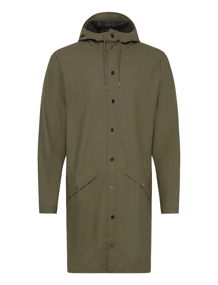 Rains - Long Jacket W3 - rain jackets - marsh - 0