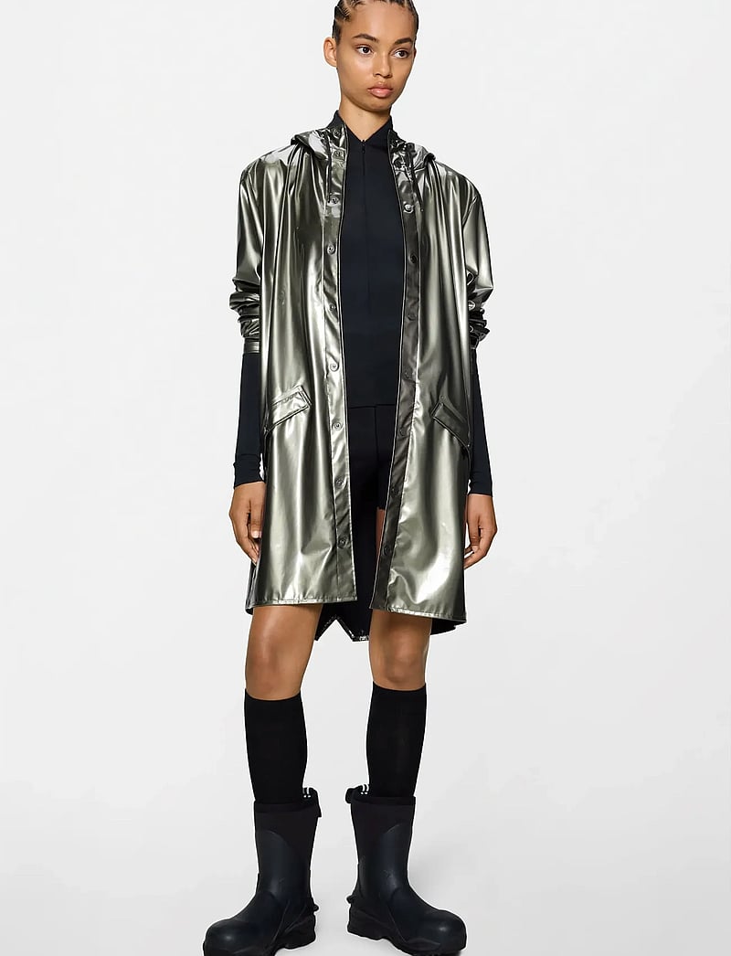 Rains - Long Jacket W3 - regenmäntel - raven - 0