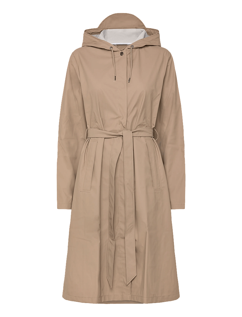 Rains - A-Line Longer W Jacket W3 - lietusmēteļi - beige - 1