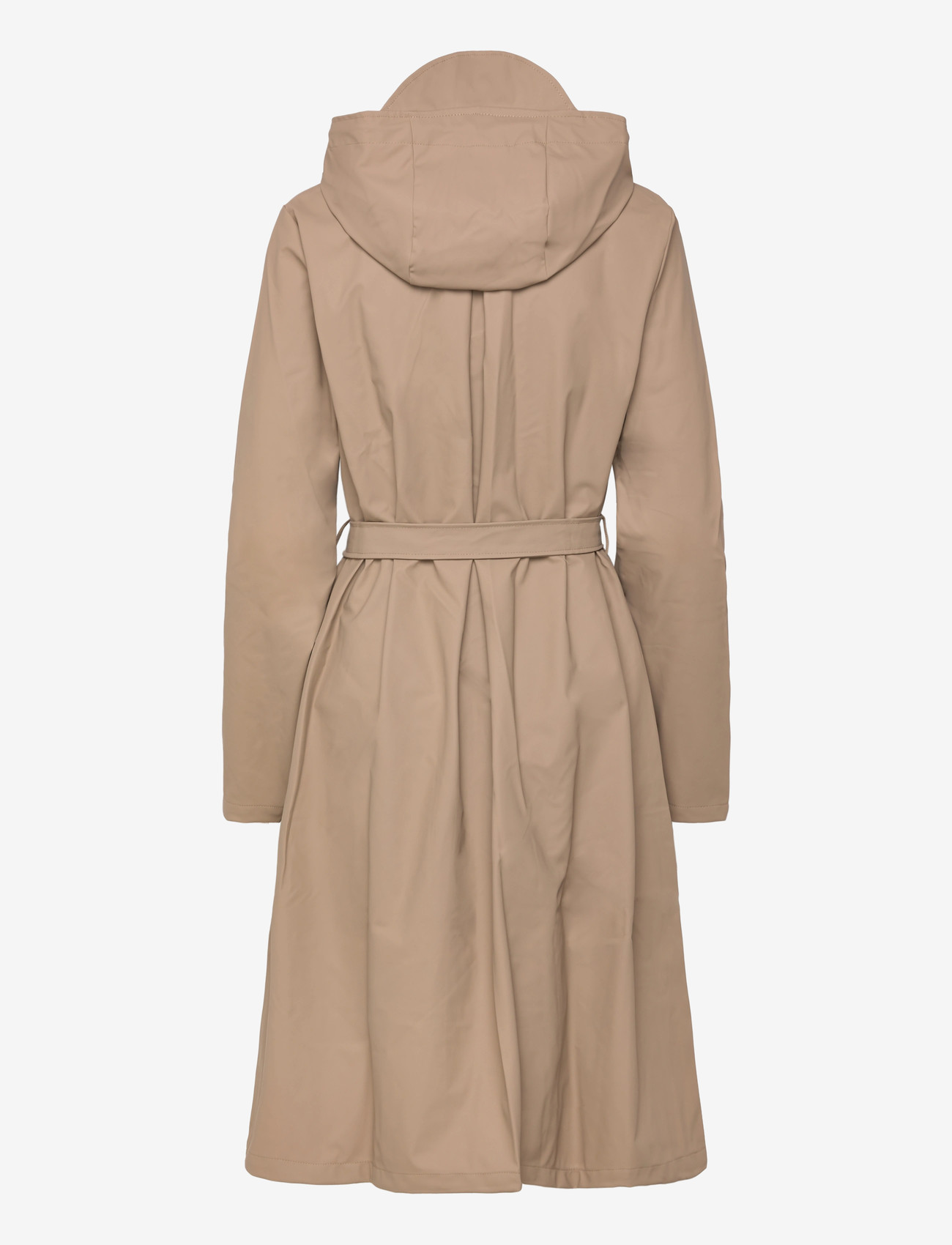 Rains - A-Line Longer W Jacket - regnjakker - beige - 1