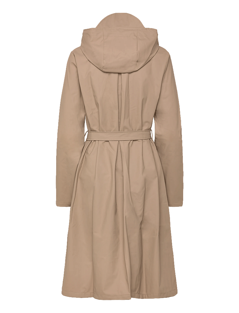 Rains - A-Line Longer W Jacket W3 - lietusmēteļi - beige - 2