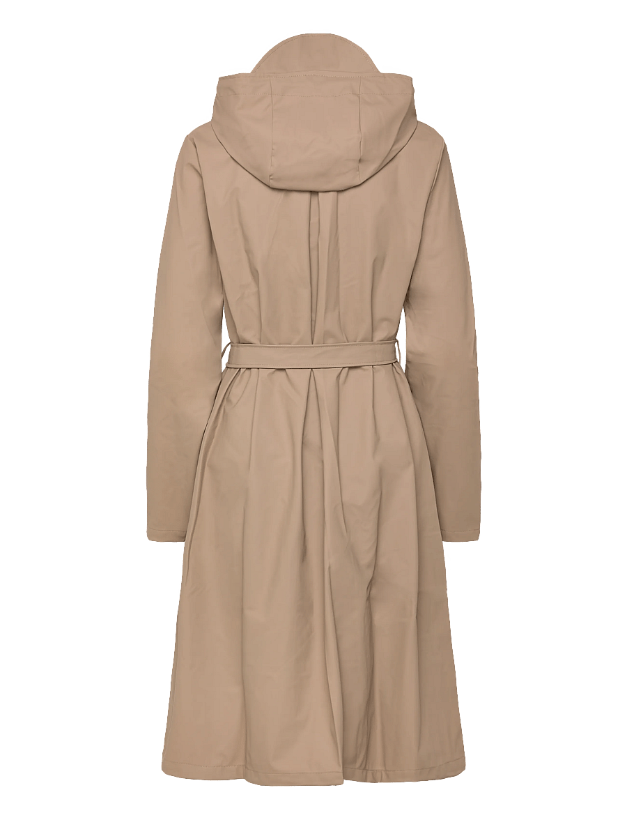 Rains - A-Line Longer W Jacket W3 - regnjackor - beige - 2