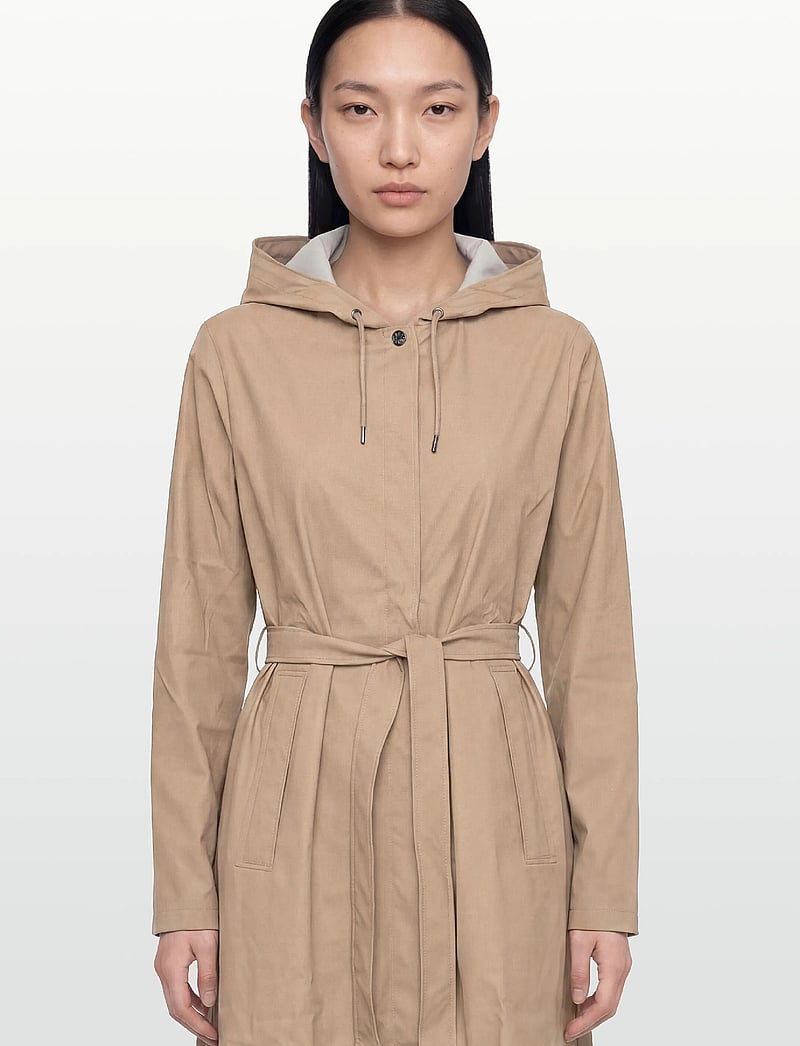 Rains - A-Line Longer W Jacket W3 - lietusmēteļi - beige - 3